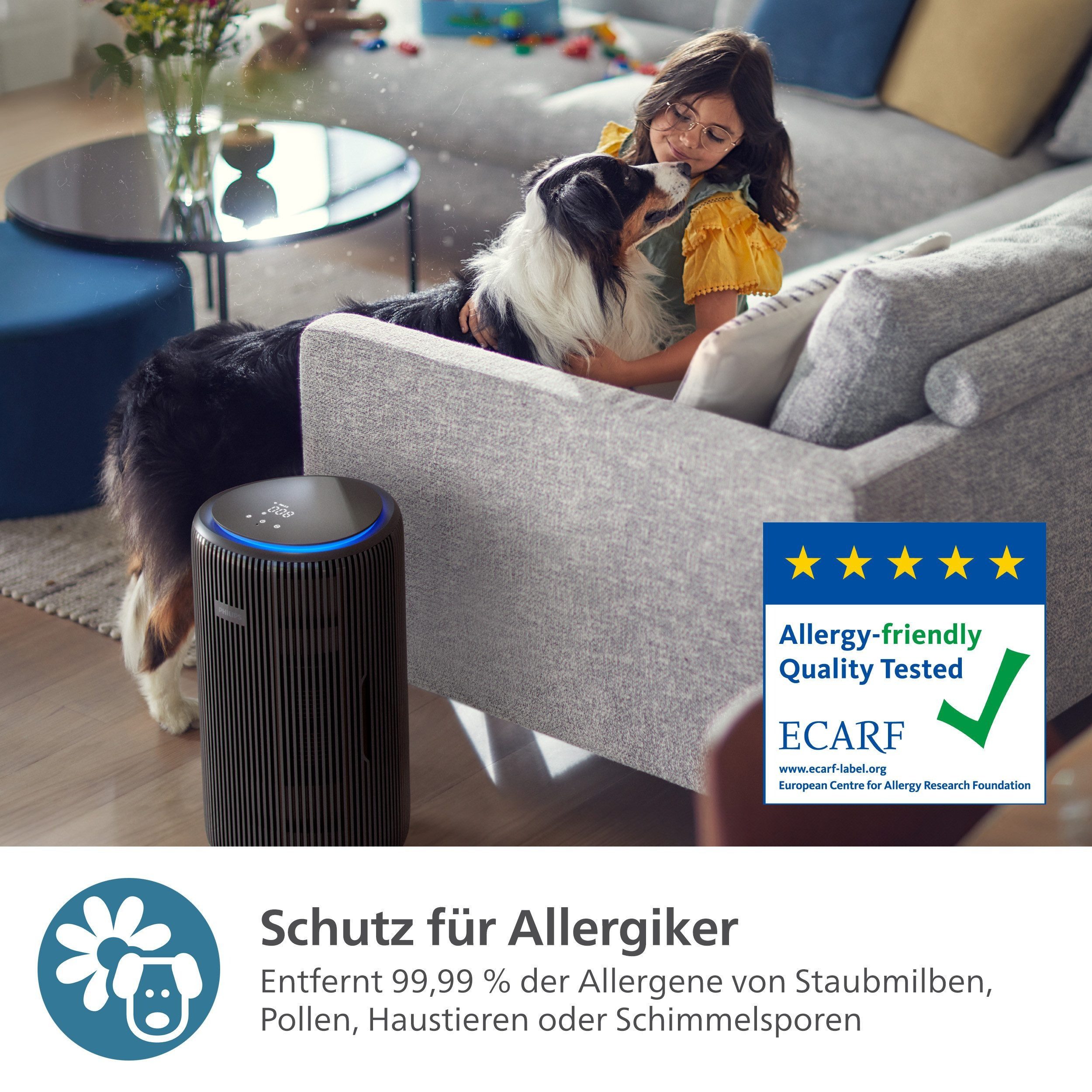 Philips Luftreiniger PureProtect 3200 AC3220/10 HEPA-Filter, für 105 m² Räume