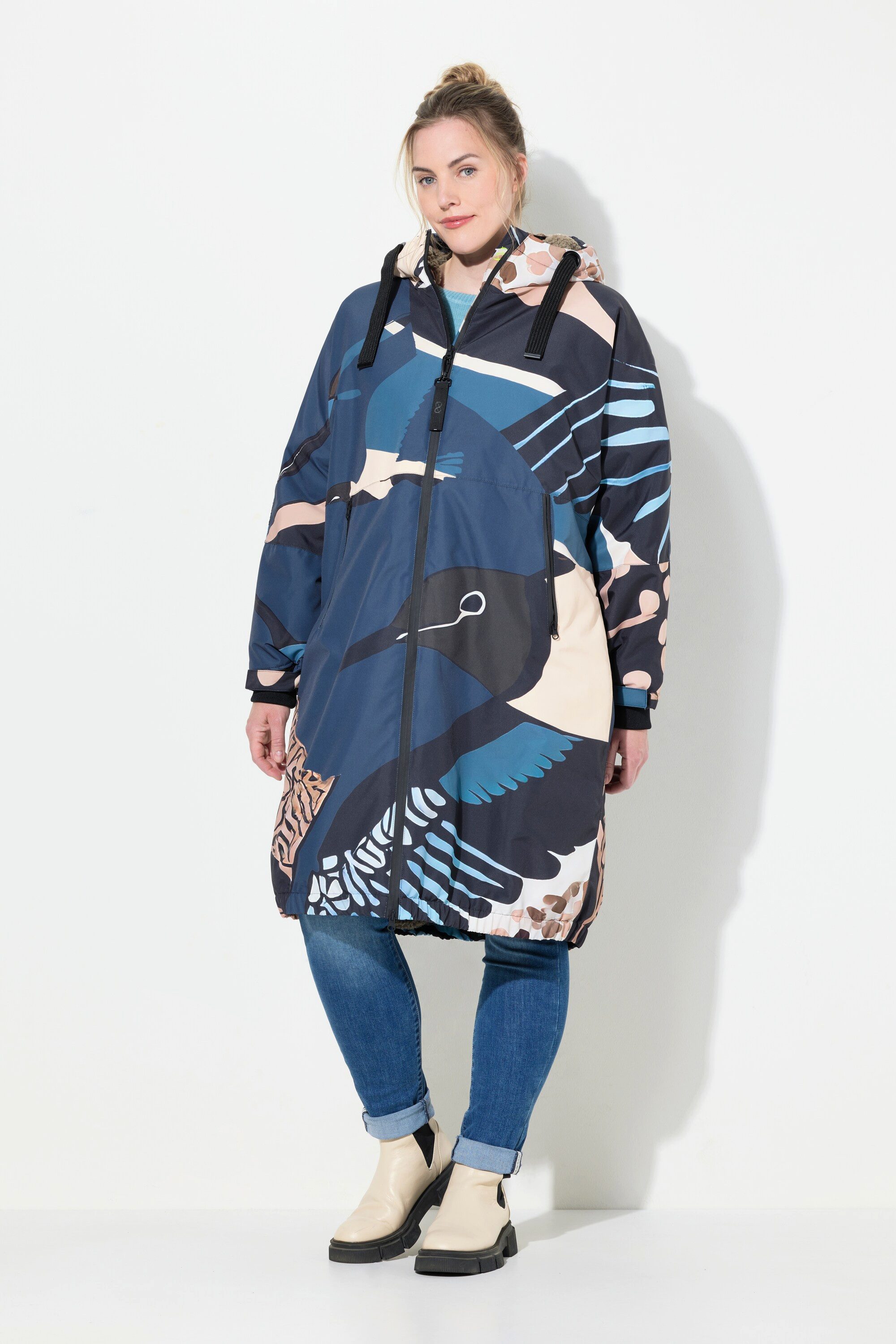 Laurasøn Wintermantel Funktionsmantel oversized 2-Wege-Zipper günstig online kaufen