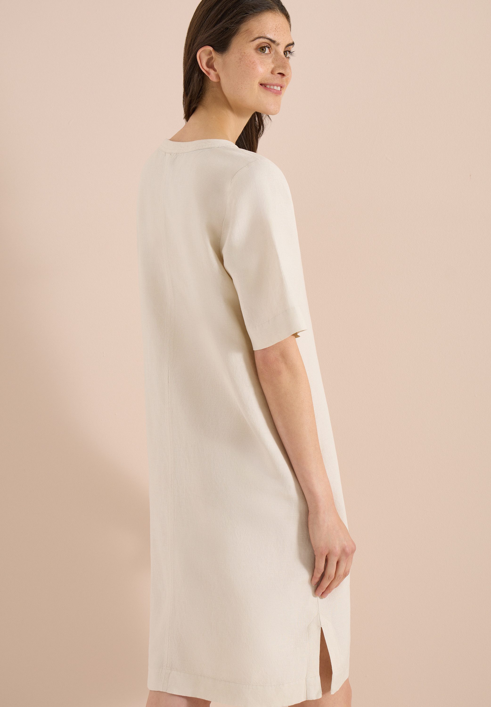 CECIL Midikleid Sommerkleid aus Leinenmix