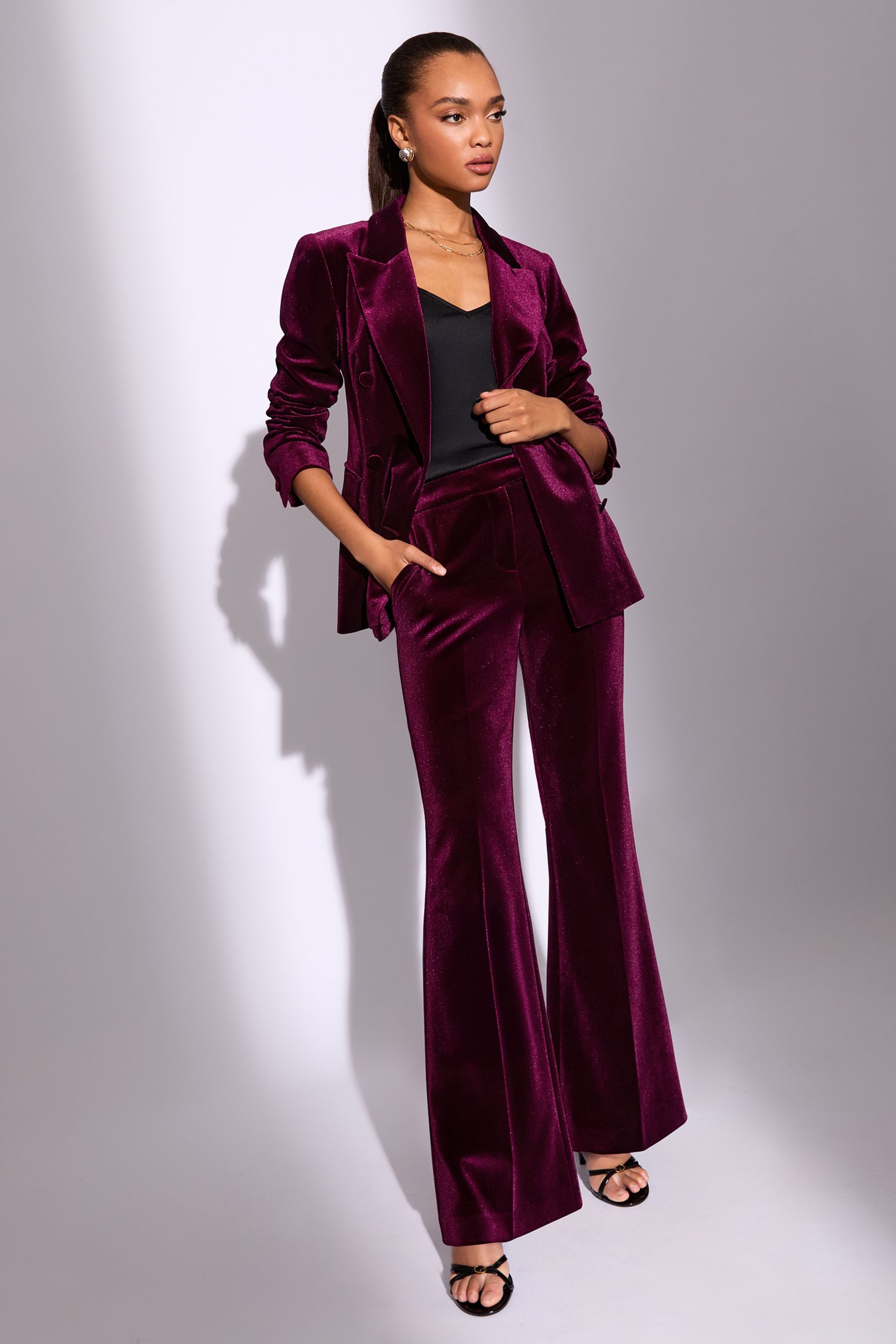 LIPSY Schlaghose Lipsy Hose mit ausgestelltem Bein, Regular (1-tlg)