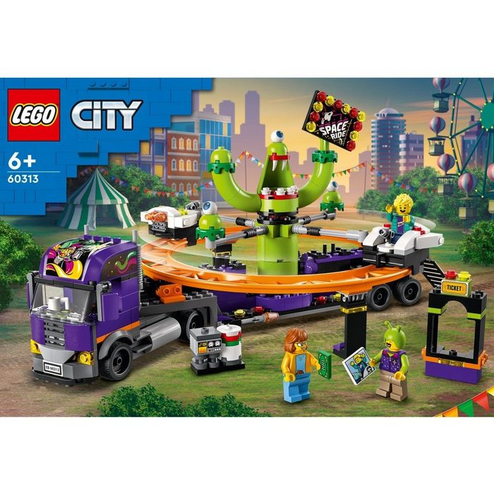 LEGO® Konstruktions-Spielset City Great Vehicles 60313 LKW mit Weltraumkarussel