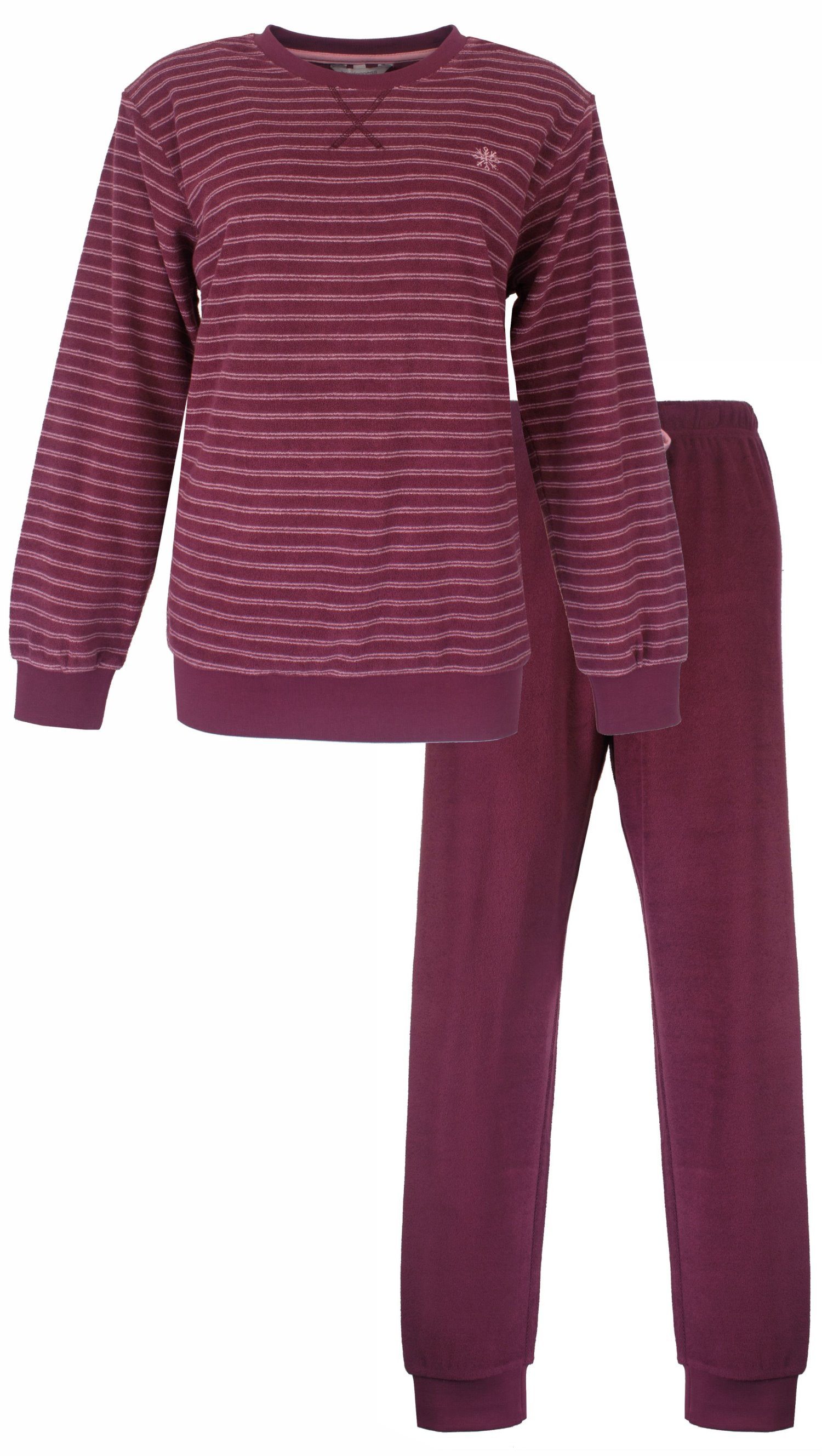 Tenderness Schlafanzug Damen Frottee Pyjama (2 tlg) kuschelige Qualität günstig online kaufen