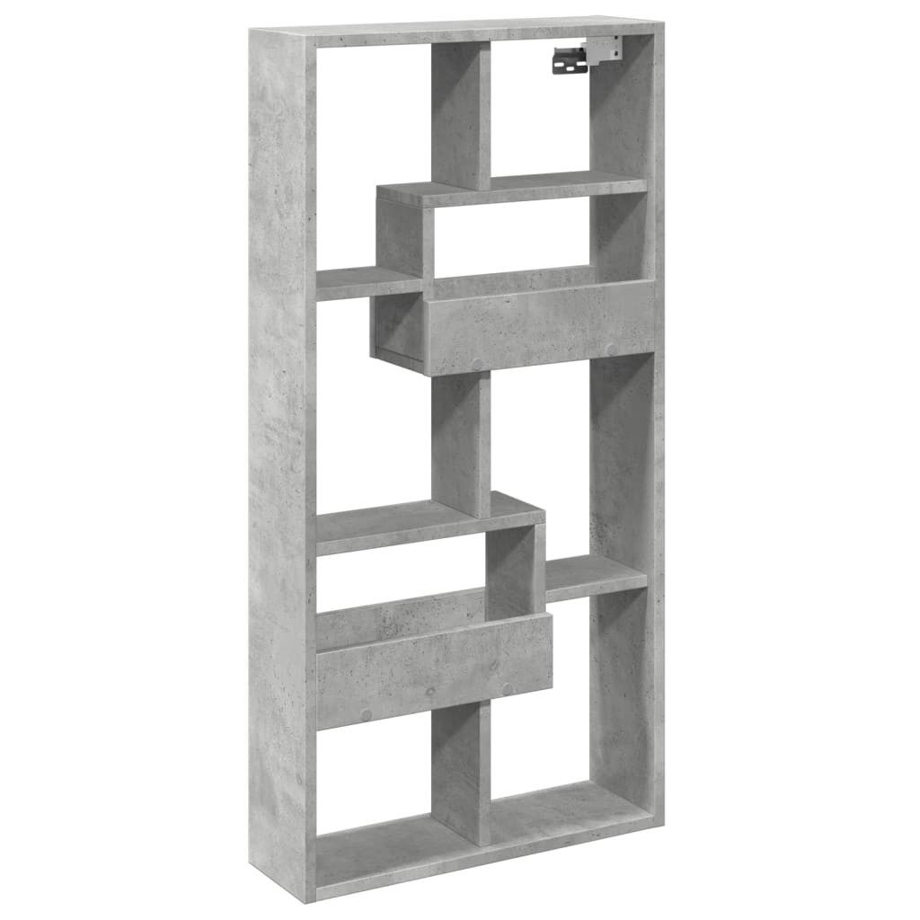 vidaXL Regal Wandschrank Betongrau 50x15x100 cm günstig online kaufen