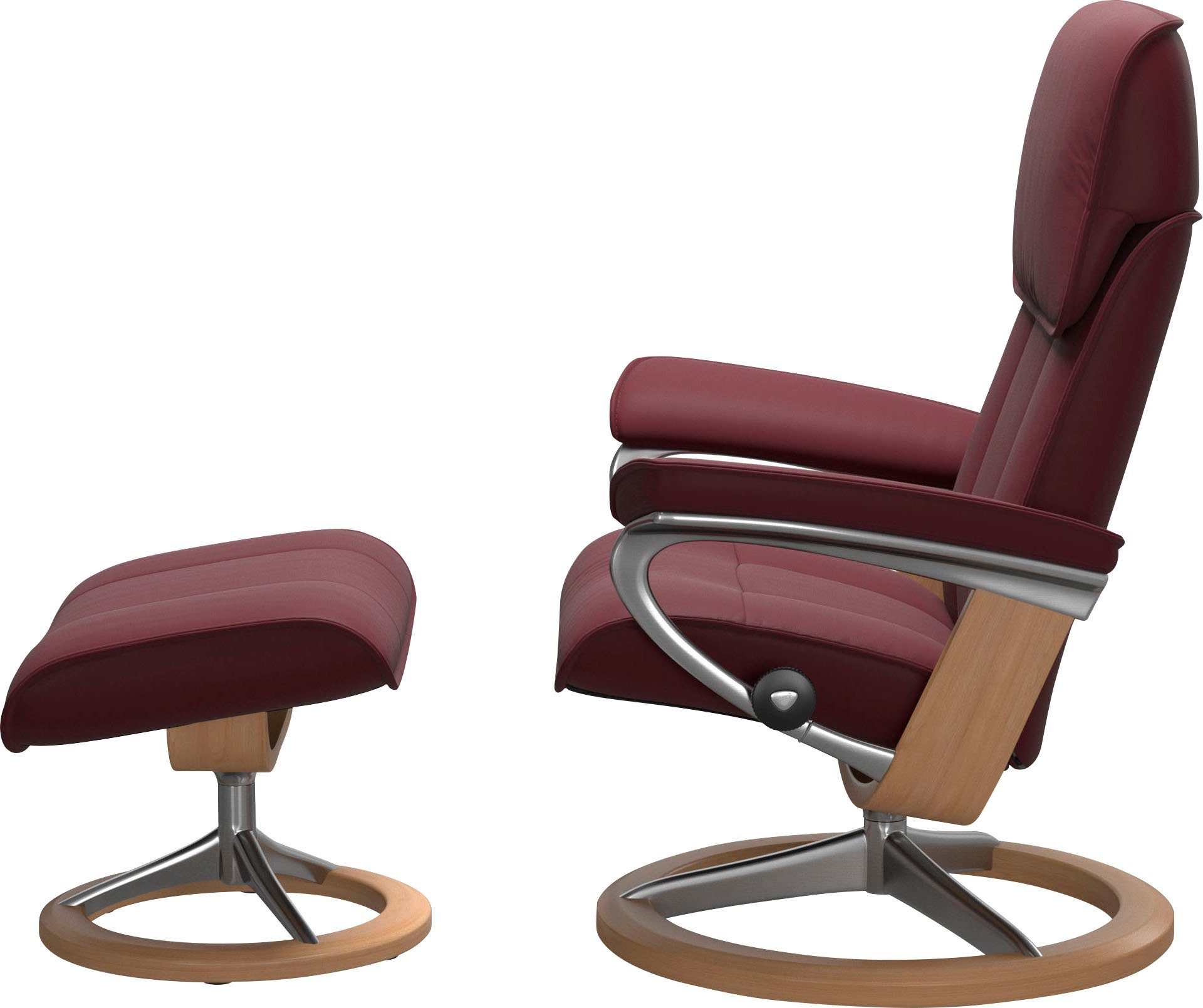 Stressless® Relaxsessel Admiral (Set, Relaxsessel inkl. Hocker), mit Signature Base, Größe M & L, Gestell Eiche