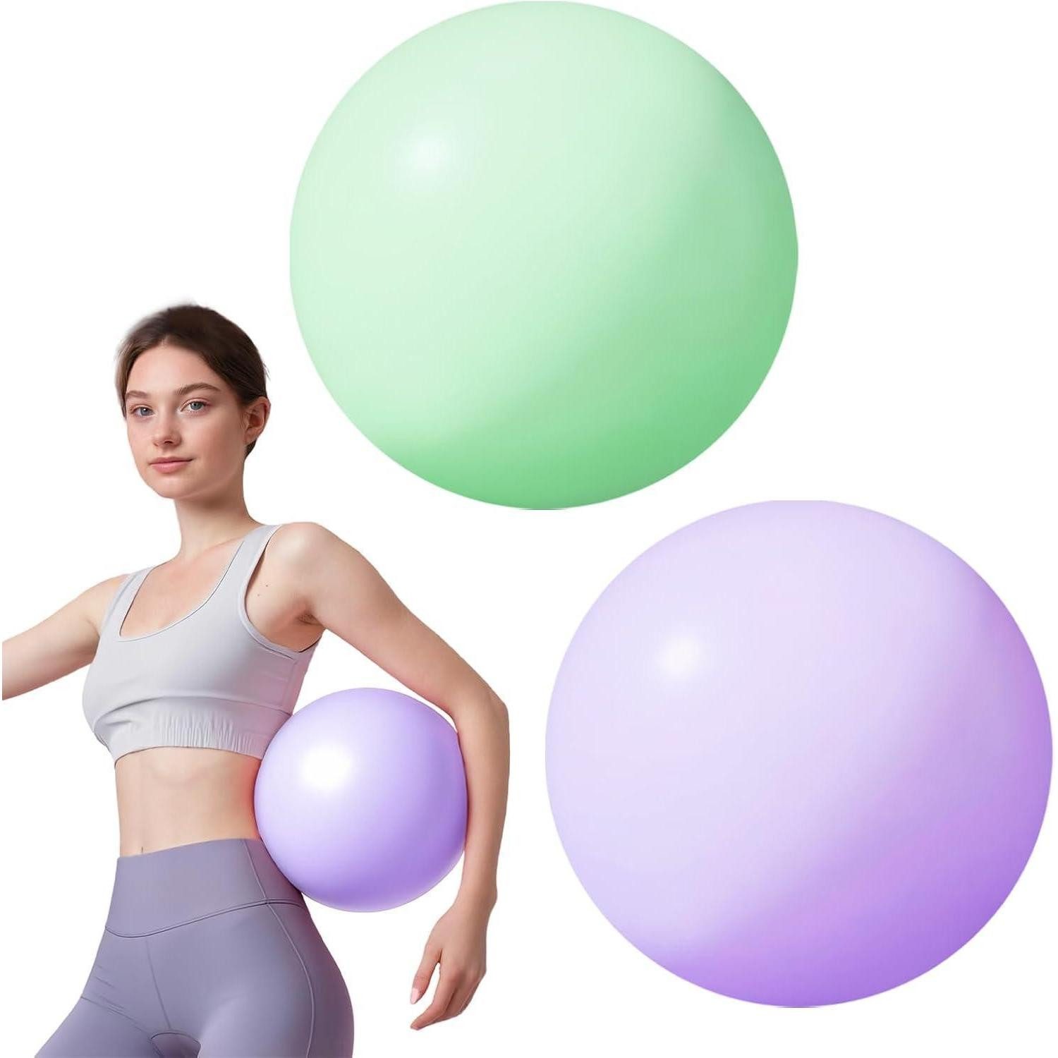 Gymnastikball Gymnastikball 25cm Pilates Yoga Aufblasbar #9 Lila + Mintgrün