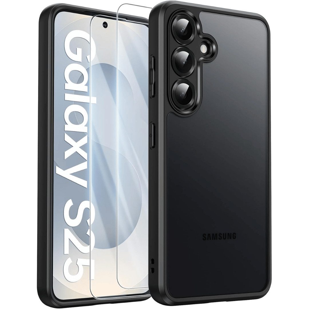 Smartphone-Hülle + 2X Schutzglas für Samsung Galaxy S25 5G Panzerfolie Display Case 9H