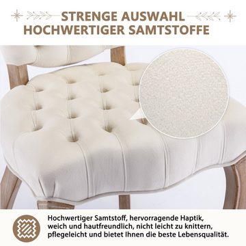 SOFTWEARY Polsterstuhl Esszimmerstuhl mit Rückenlehne (Set, 2 St), Samt, Wohnzimmerstuhl