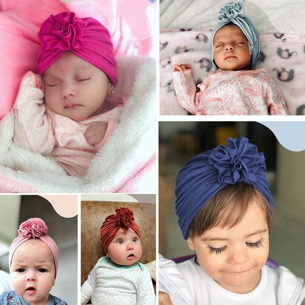 Viellan Diadem 3 und Eis Baby Bandana Hut Kopfbedeckung Dekoration, Rosette Seidenschal Bandana, Neugeborenes Baby Bandana Haarschmuck, Kopfstück pcs