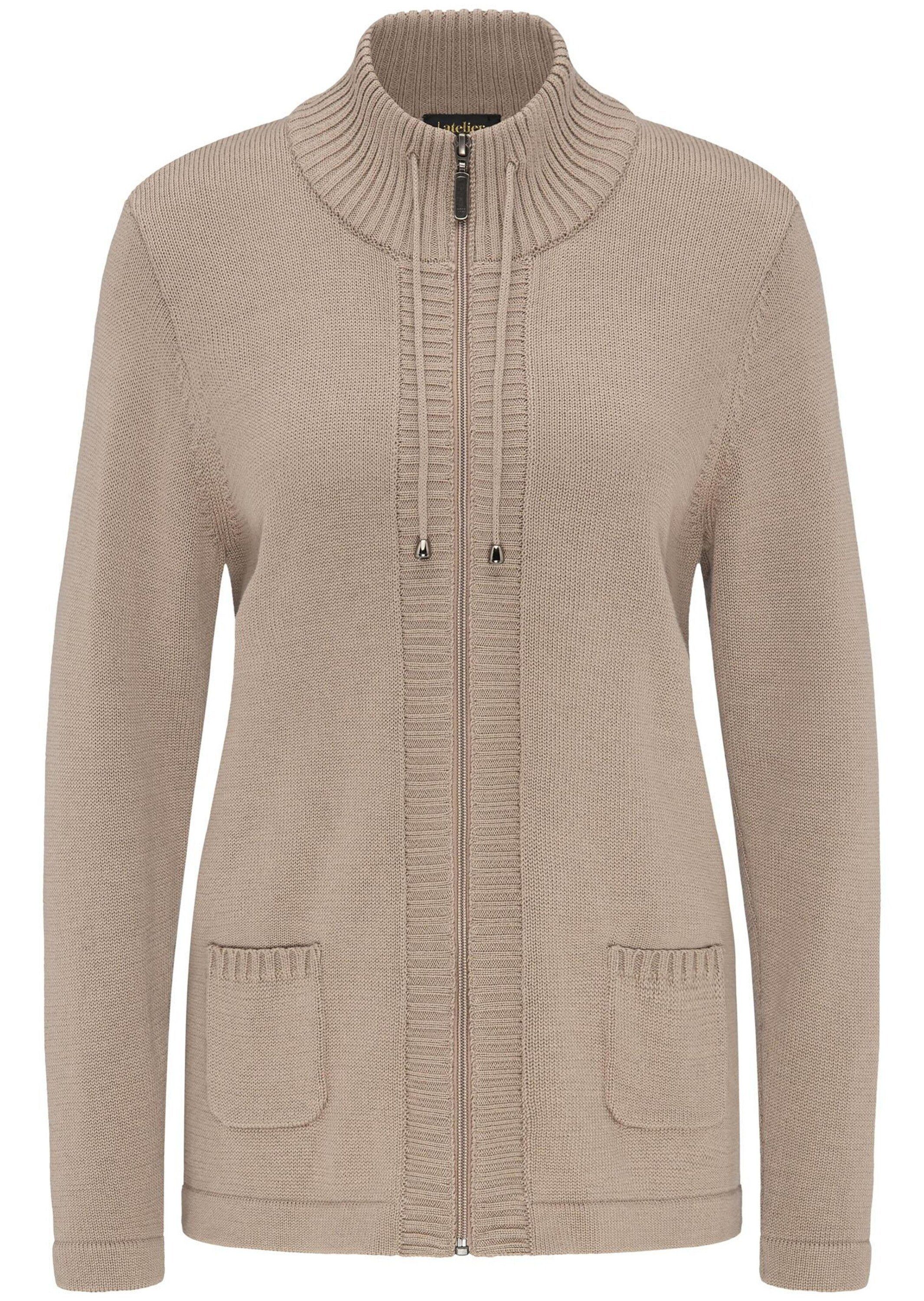 Strickjacke GOLDNER Sportliche taupe Strickjacke