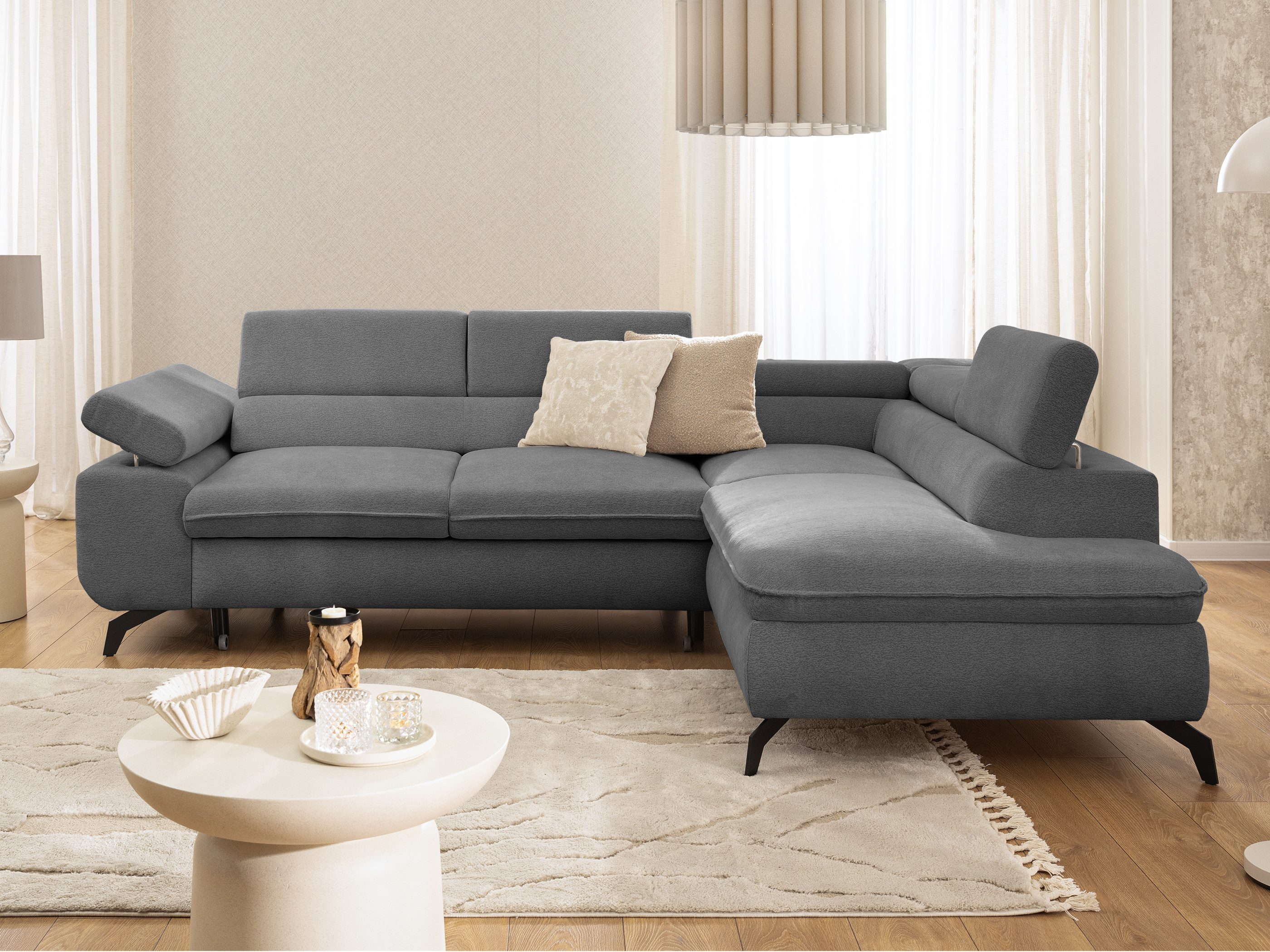 S-Style Möbel Ecksofa Bonnie mit Schlaffunktion günstig online kaufen