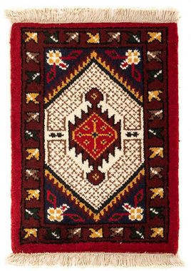 Orientteppich Orient - 60 x 40 cm - dunkelrot, morgenland, rechteckig, Höhe: 9 mm, Wohnzimmer, Handgeknüpft, Einzelstück mit Zertifikat