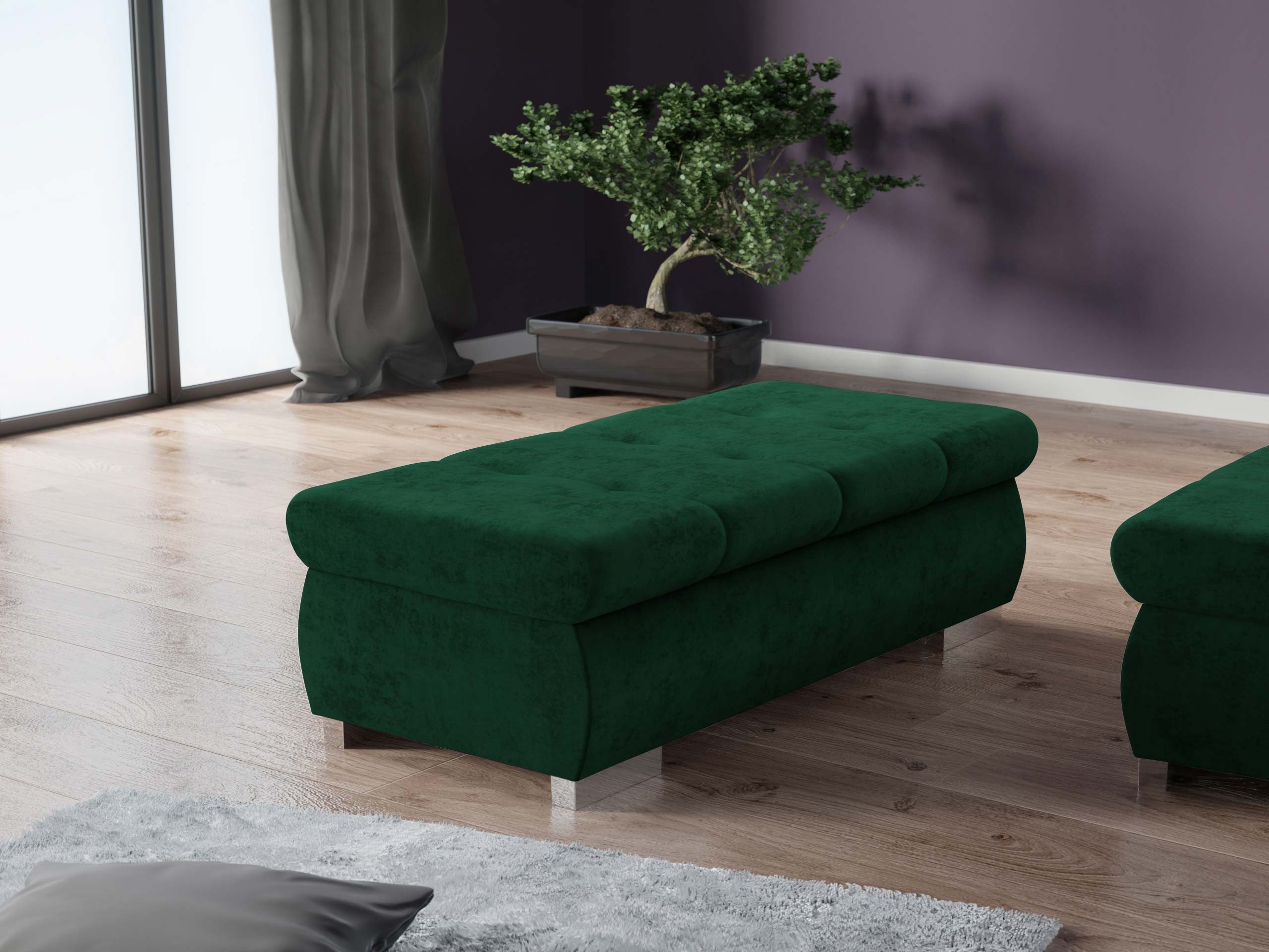 MIRJAN24 Polsterhocker Orkan Groß, Holzkonstruktion, 120x60x39 günstig online kaufen
