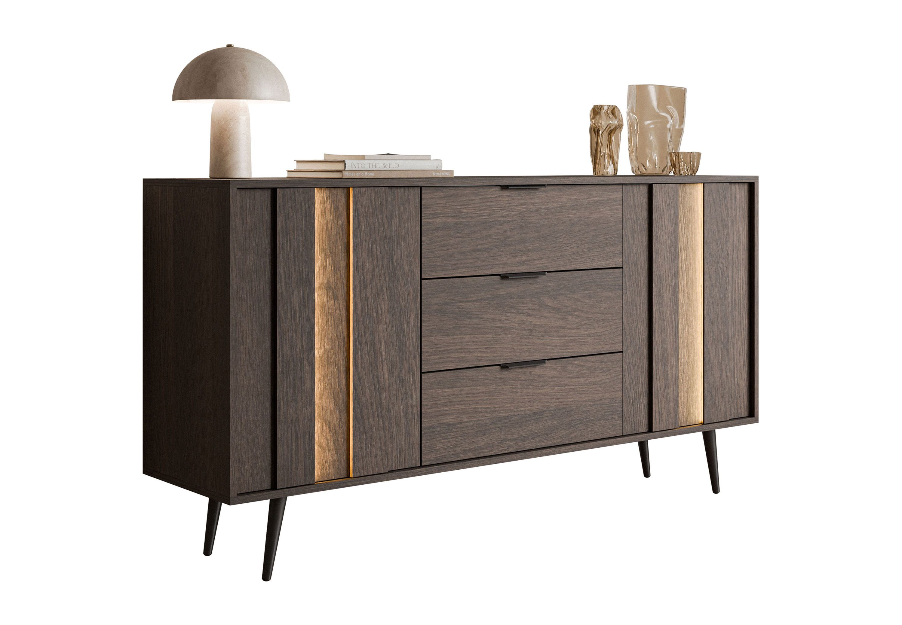Lookway Kommode ALMA 2D3S Kommode mit LED-Beleuchtung