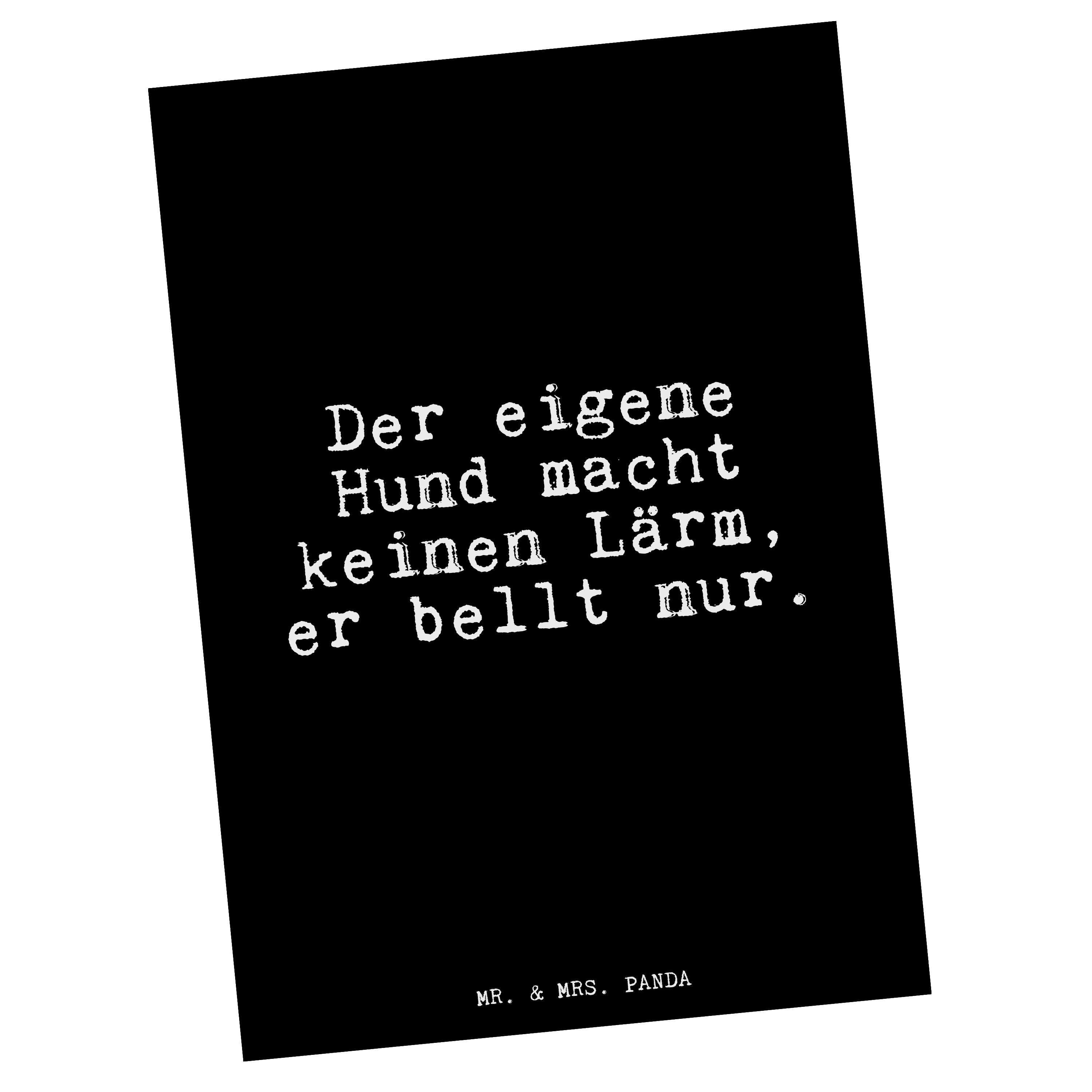 Mr. & Mrs. Panda Postkarte Der eigene Hund macht... Schwarz