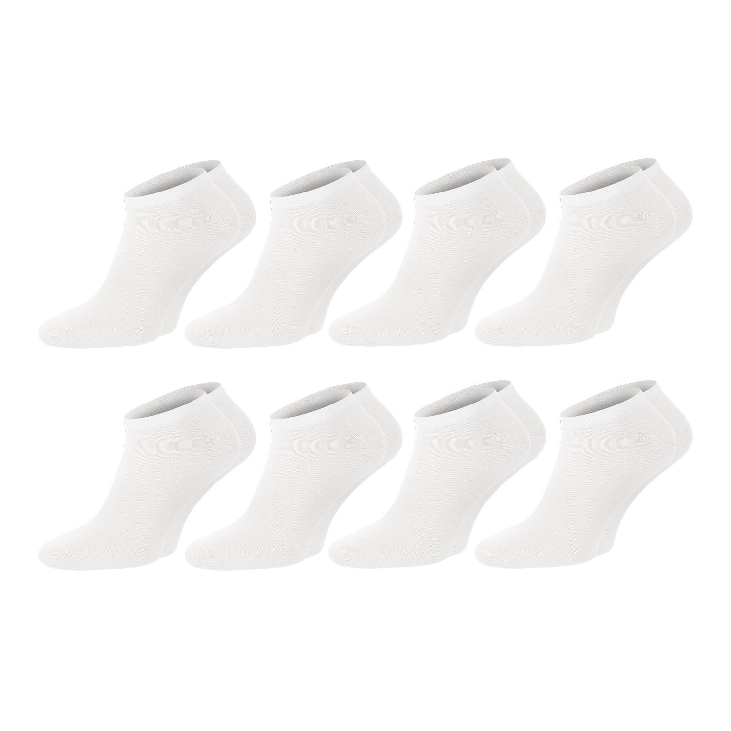 Chili Lifestyle Strümpfe Sneaker Weiß, 8 Paar, für Damen und Herren, Freizeit, atmungsaktiv