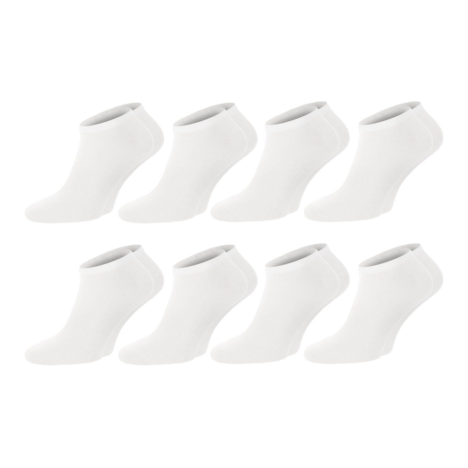 Sneakersocken Basicsocken Ankle aus Baumwolle in weiß für Damen und Herren