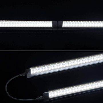 Insma LED Lichtleiste, LED fest integriert, Kaltweiß, 5X LED Lampe Licht Tube Halter T8 90cm 6500K
