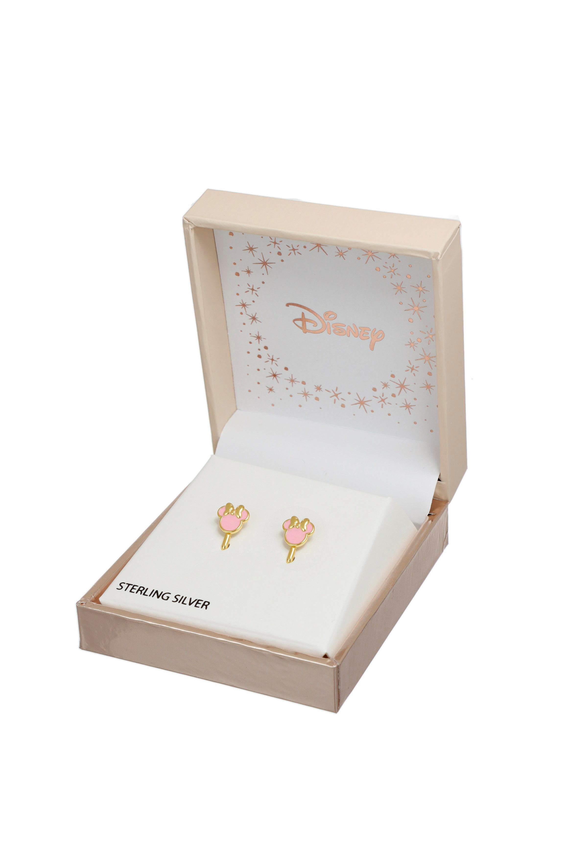 Disney Ohrstecker-Set ©DISNEY Minnie Mouse Kinderohrringe 925er Silber rosa goldfarben