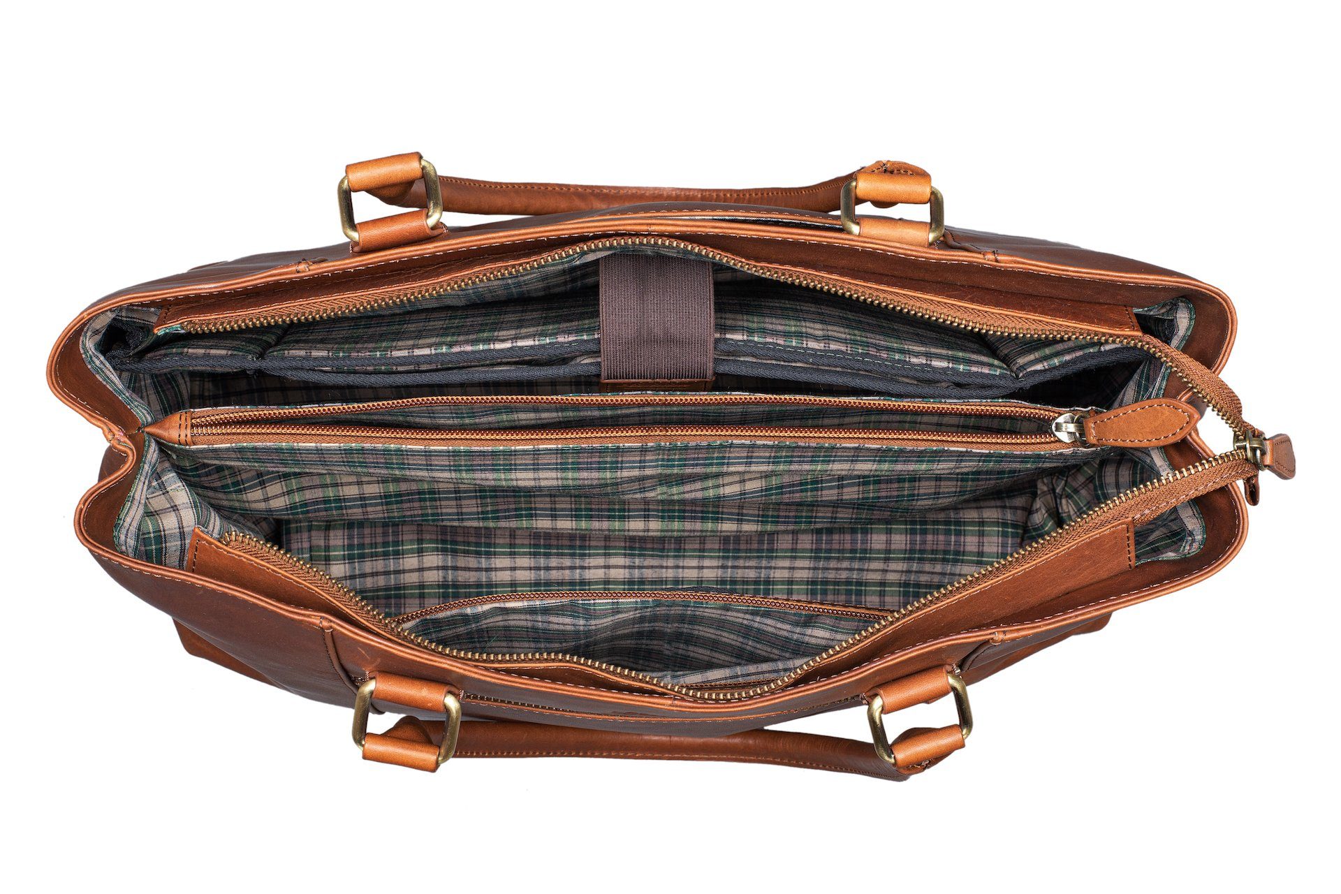 Benthill Henkeltasche Damen Echt Leder Tasche Große Handtasche vielen Fächern Schultertasche, Reißverschlussfach – Bild 4 von 5
