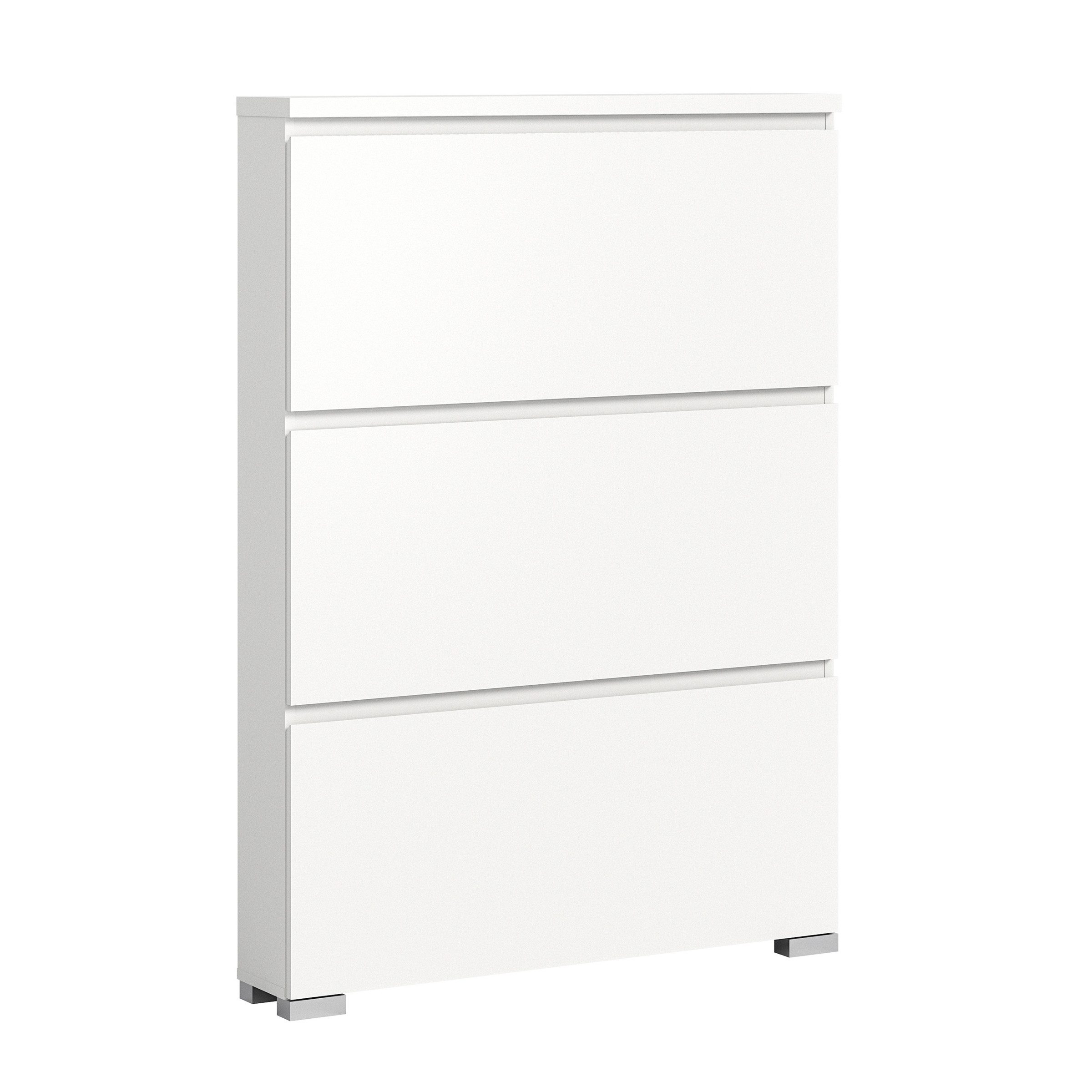 xonox.home Schuhschrank in Weiß - 95x130x18cm (BxHxT)