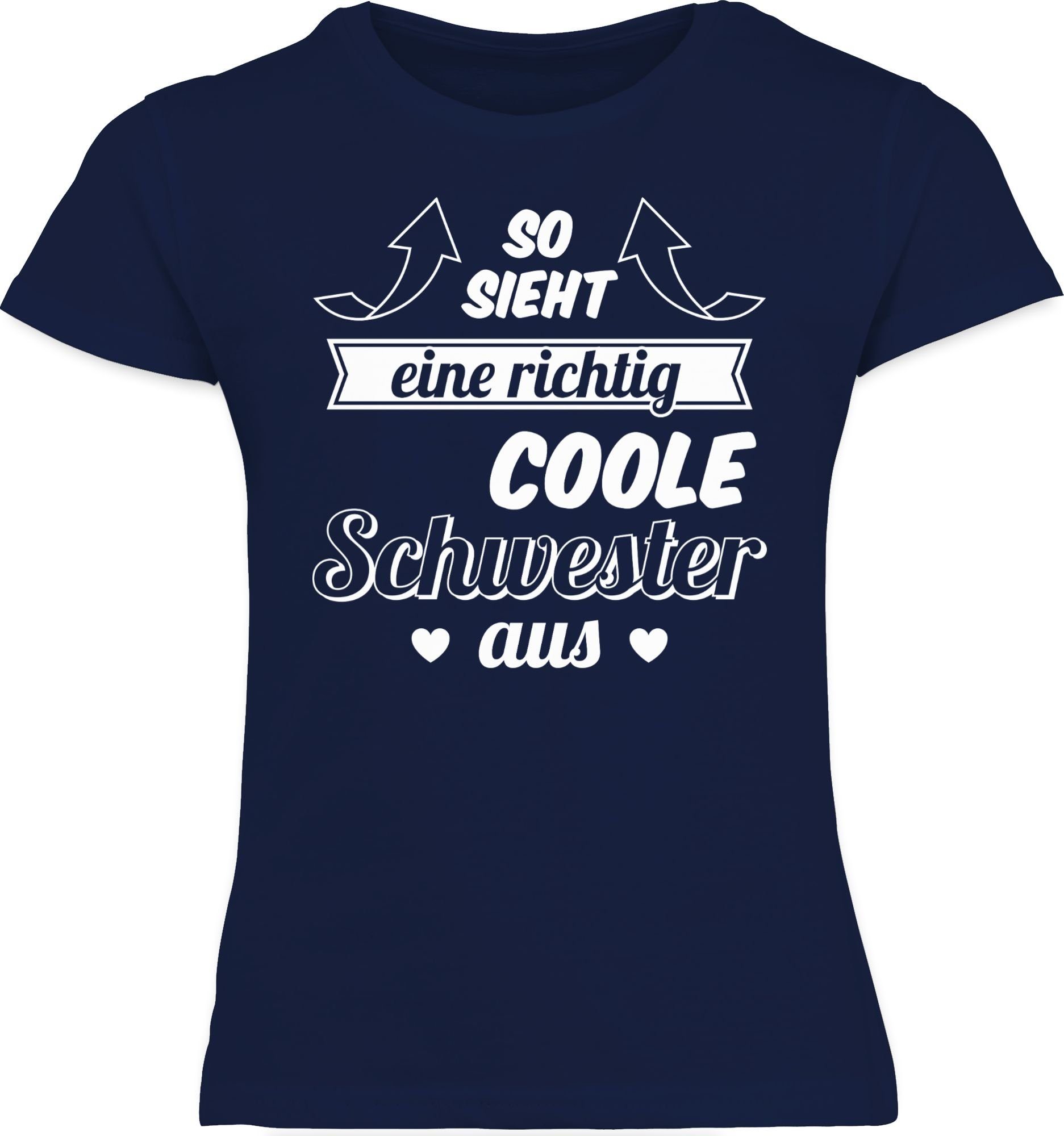 sieht Schwester Dunkelblau eine T-Shirt richtig Schwester Shirtracer 3 aus coole So