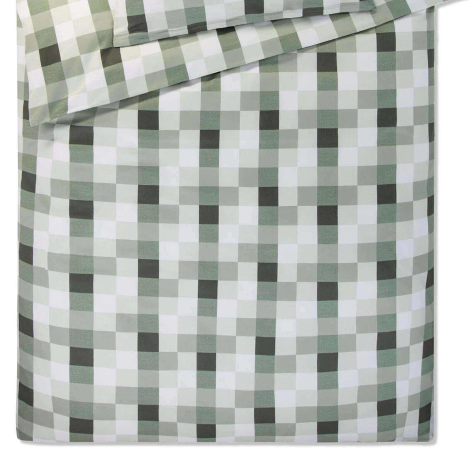 JOOP! Bettwäsche Mesh 4110 4 Sage, Mako-Satin, 3 teilig, Kariert, Quadrate