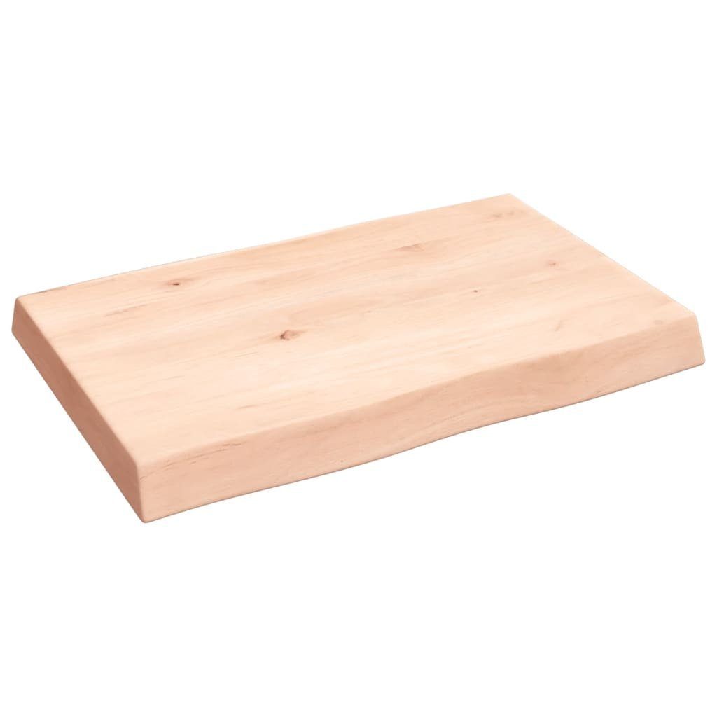 (1 St) Massivholz Unbehandelt Tischplatte cm Baumkante furnicato 60x40x(2-6)
