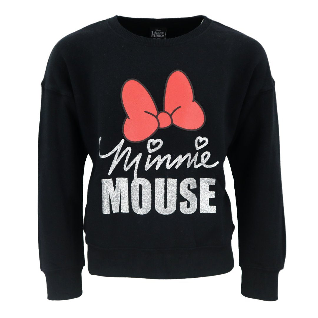Mädchen 128 Schwarz Maus bis Gr. Minnie Kinder 98 Sweater Pulli Pullover Disney Disney