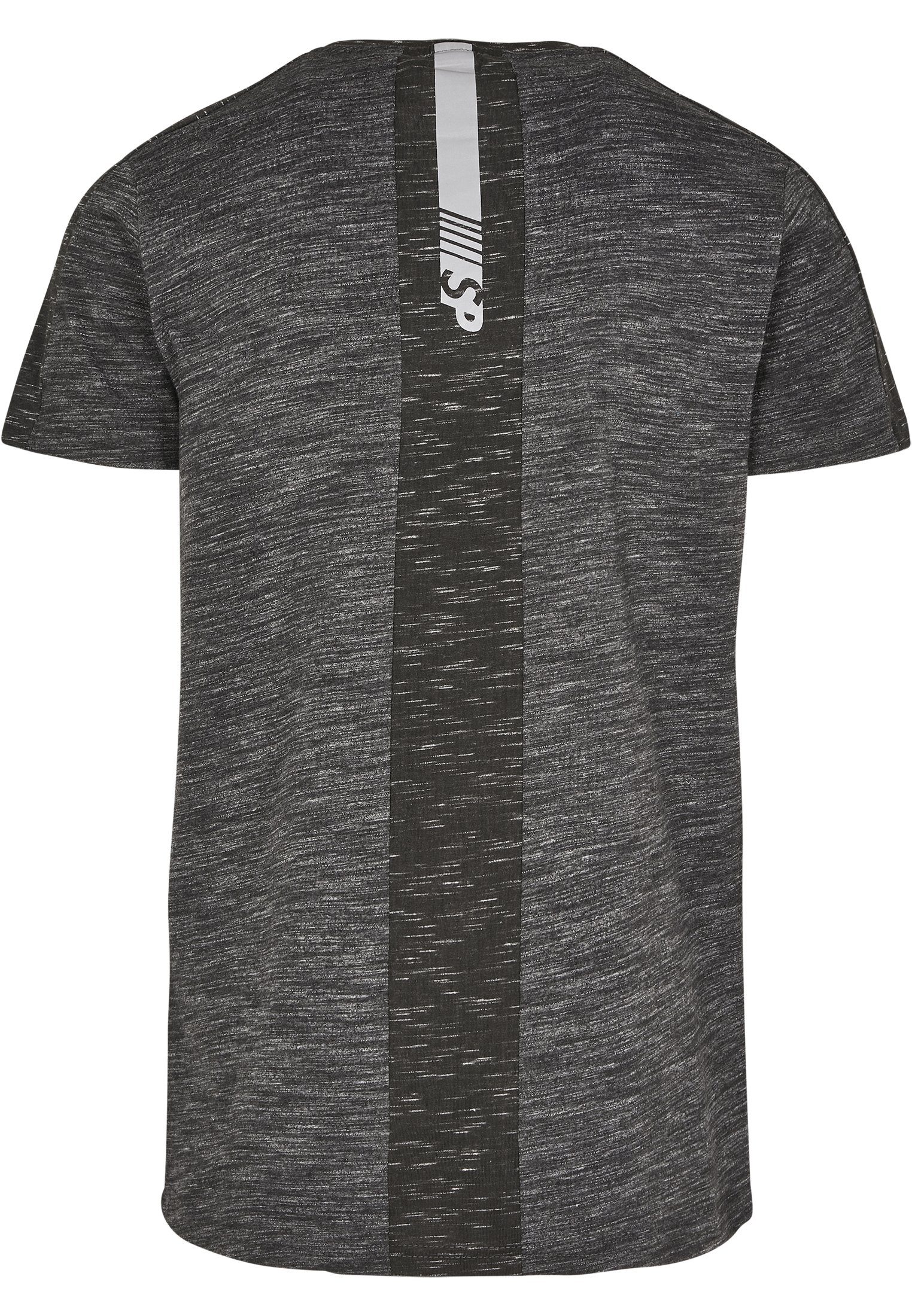 Southpole Tech Panel Herren Shoulder marled charcoal Tee (1-tlg) Kurzarmshirt