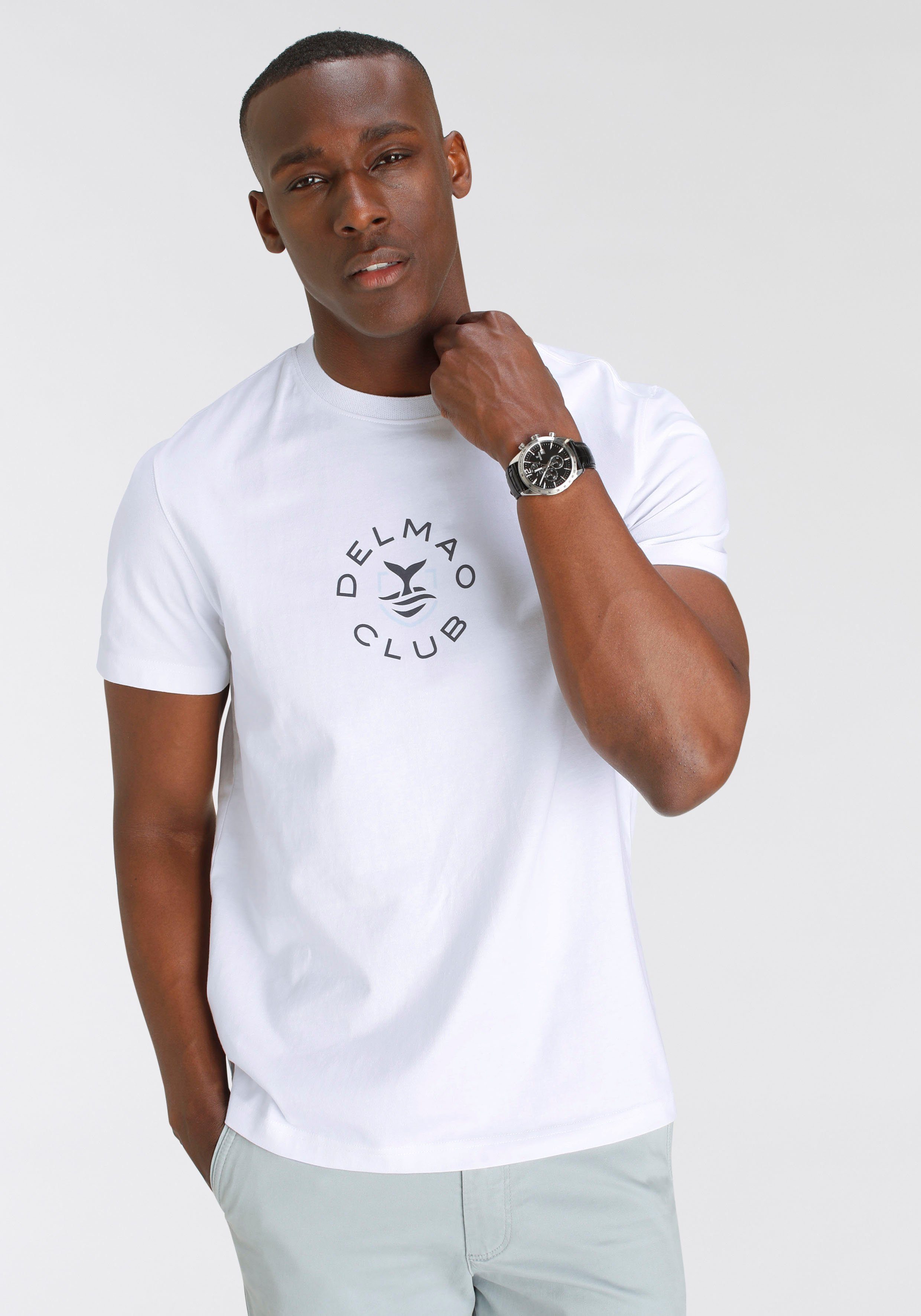 DELMAO T-Shirt Kurzarm, lässige Passform, mit günstig online kaufen