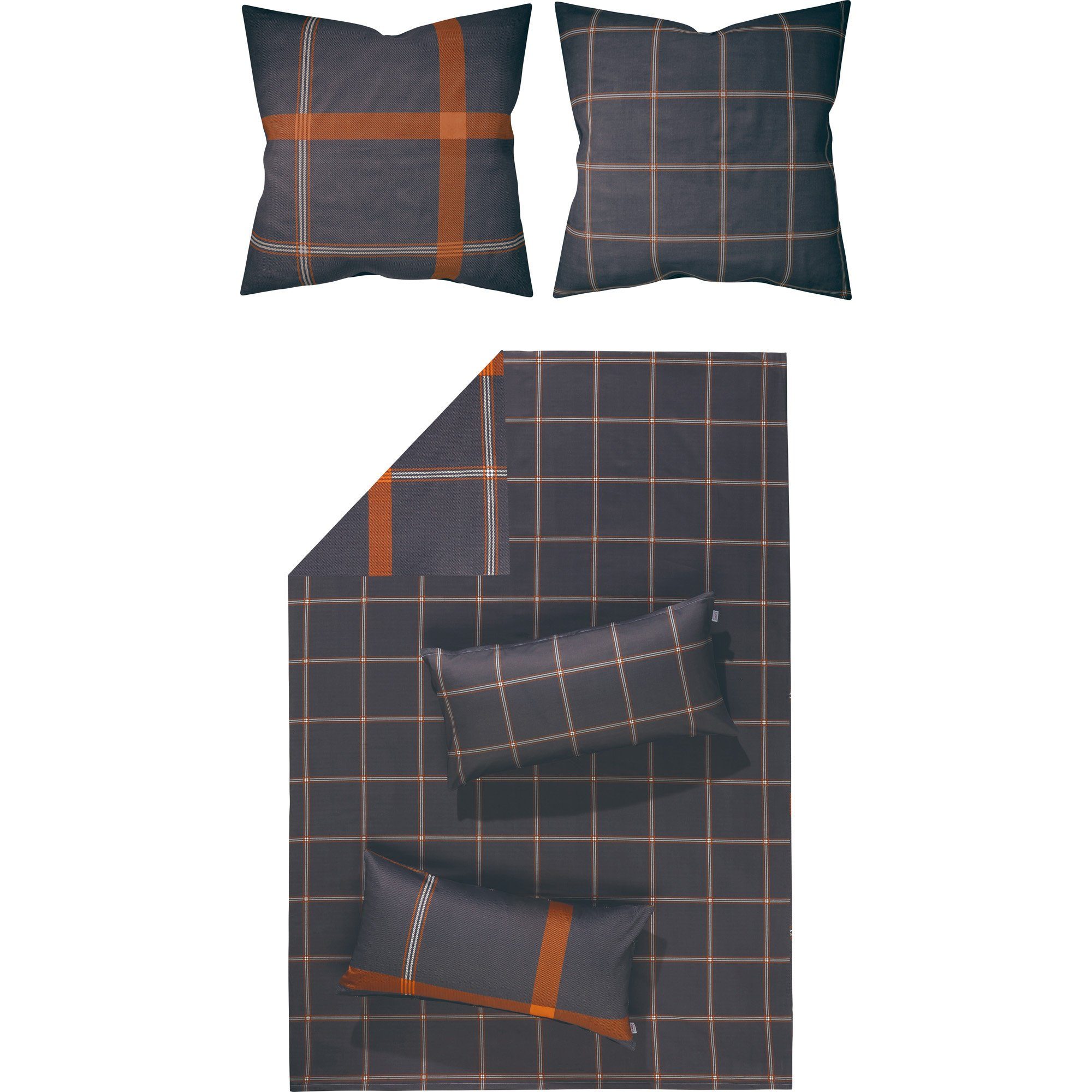 LOOKS by Wolfgang Joop Bettwäsche Wendebettwäsche, Mako-Satin, Karo günstig online kaufen