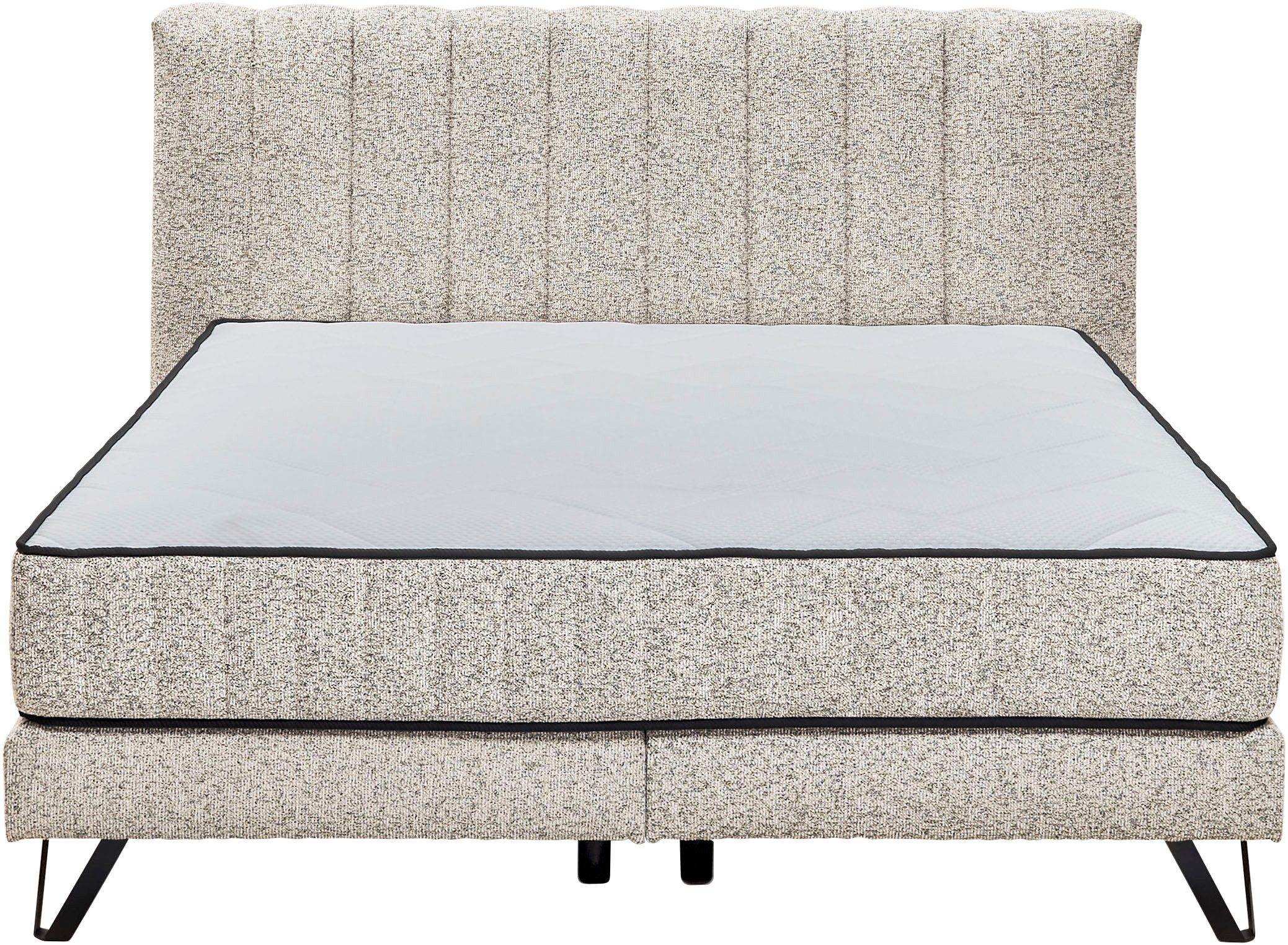 set one by Musterring Boxspringbett Baldwin, Liegefläche 180 x 200 cm, Duo-Matratze, Kopfteil mit Steifensteppung