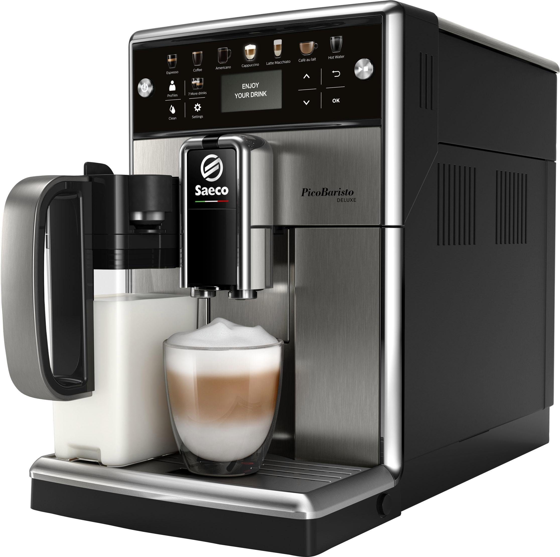 Saeco Kaffeevollautomat SM5573/10 PicoBaristo Deluxe, integriertes  Milchsystem, edelstahl