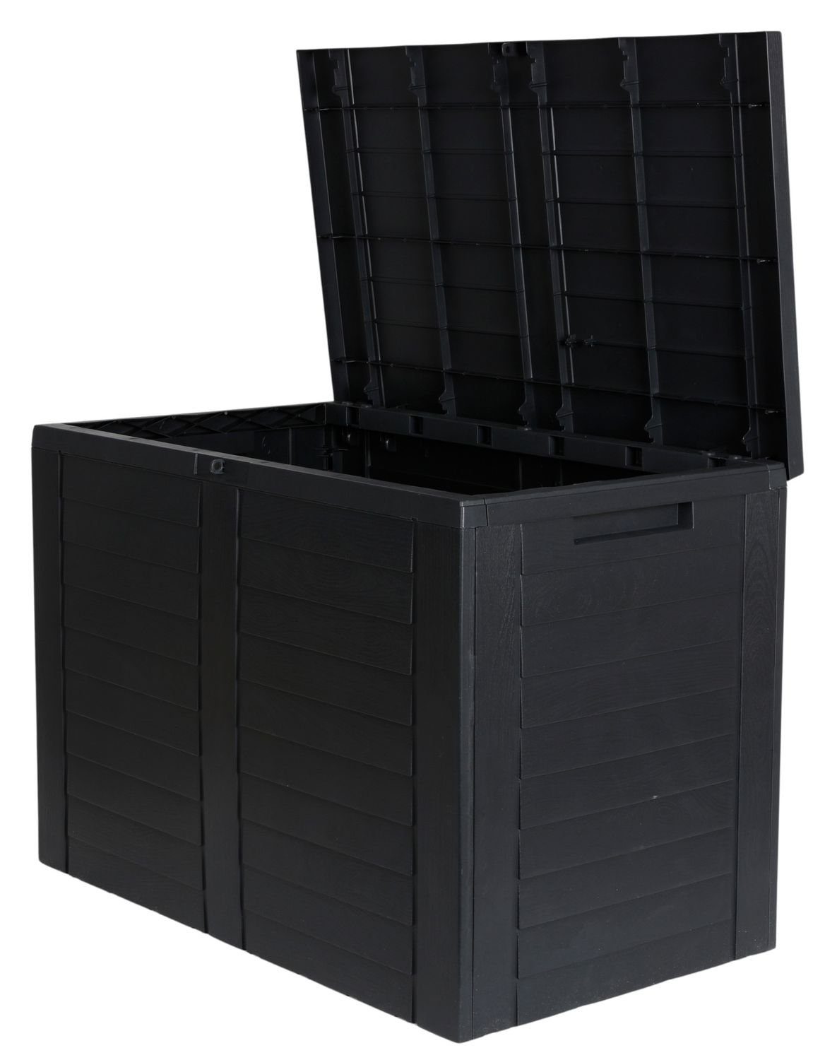 BURI Auflagenbox Balkon-Truhe Holzoptik Aufbewahrunsbox Kissentruhe Auflagenbox
