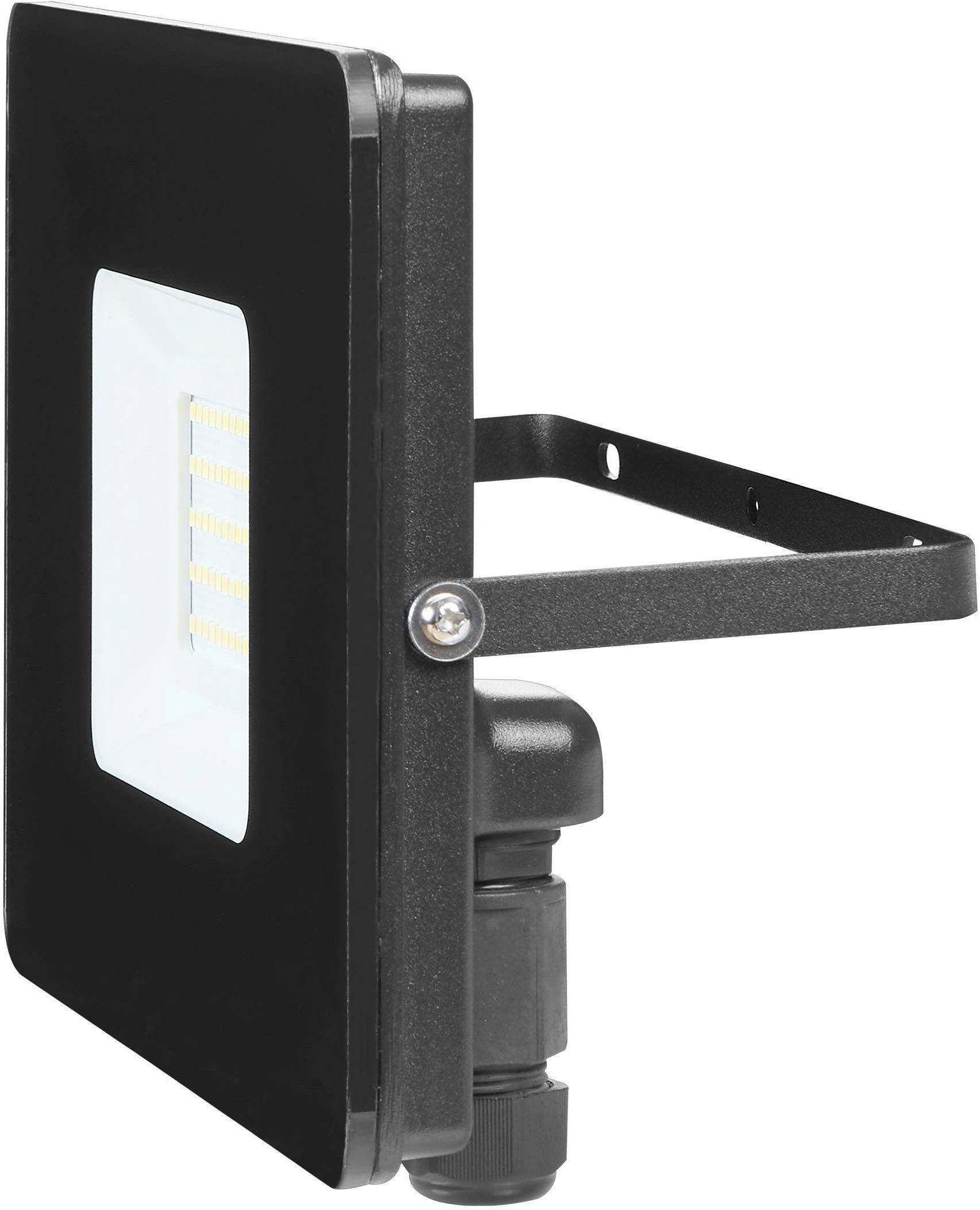 EGLO Wandleuchte Faedo 3, Außen-Strahler, Außenleuchte, Wandstrahler, IP65, Lampe, LED fest integriert, Kaltweiß, Wand-/Deckenleuchte - L20,5 x H14,5 x AL3 cm - schwarz - 53W inkl.