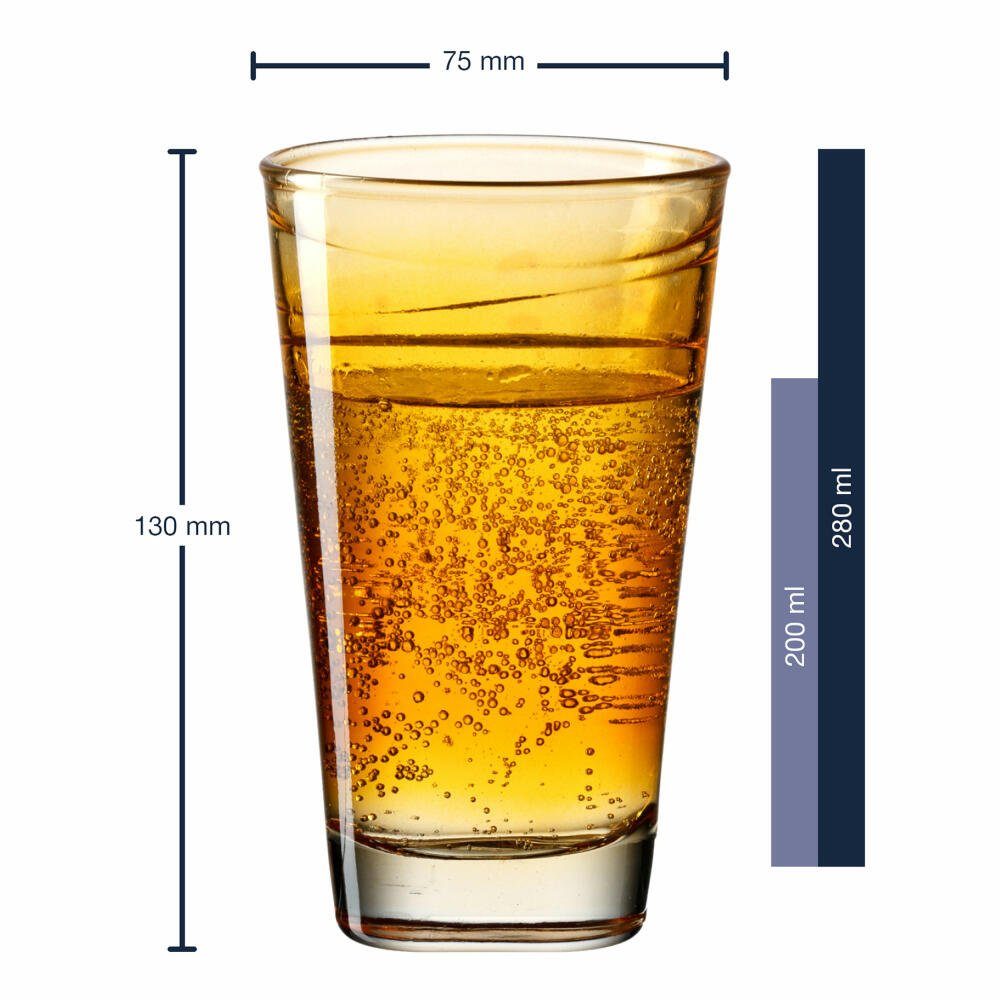 LEONARDO Glas Vario Struttura orange 280 ml, Glas