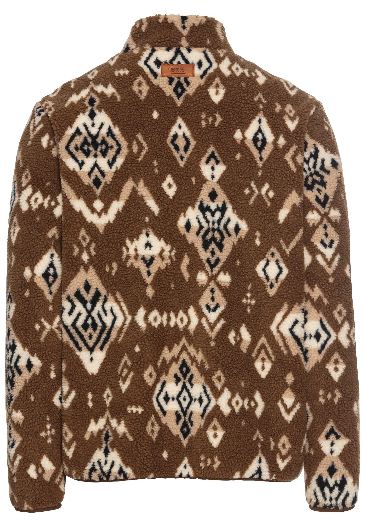 camel active Strickjacke Fleecejacke mit Stehkragen günstig online kaufen