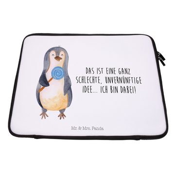 Mr. & Mrs. Panda Laptop-Hülle Pinguin Lolli - Weiß - Geschenk, Süßigkeiten, süß, Laptop, Kind, Rebe
