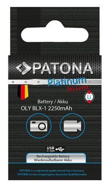 Patona Akku mit USB-C Eingang für die Olympus OM-1 kompatibel mit Olympus Kamera-Akku BL-X1 2250 mAh