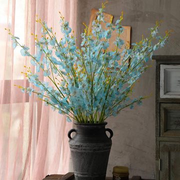 Kunstblume Orchideen-Blumenkunst, 12 Stück Stiele, Lubgitsr