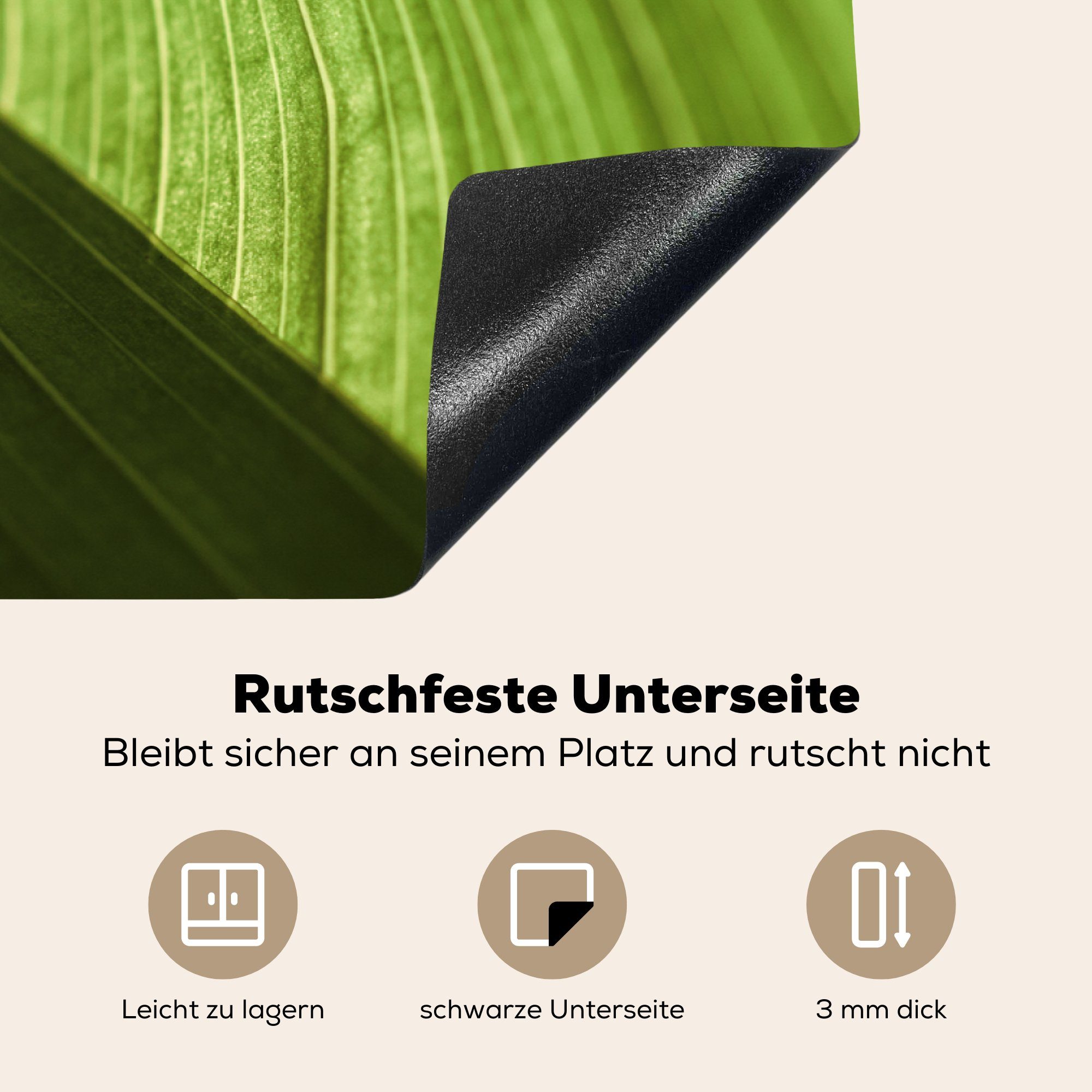 cm, Schutz Ceranfeldabdeckung tlg), Herdblende-/Abdeckplatte MuchoWow 81x52 Induktionskochfeld Vinyl, küche, (1 die für Blatt, Aufgerolltes