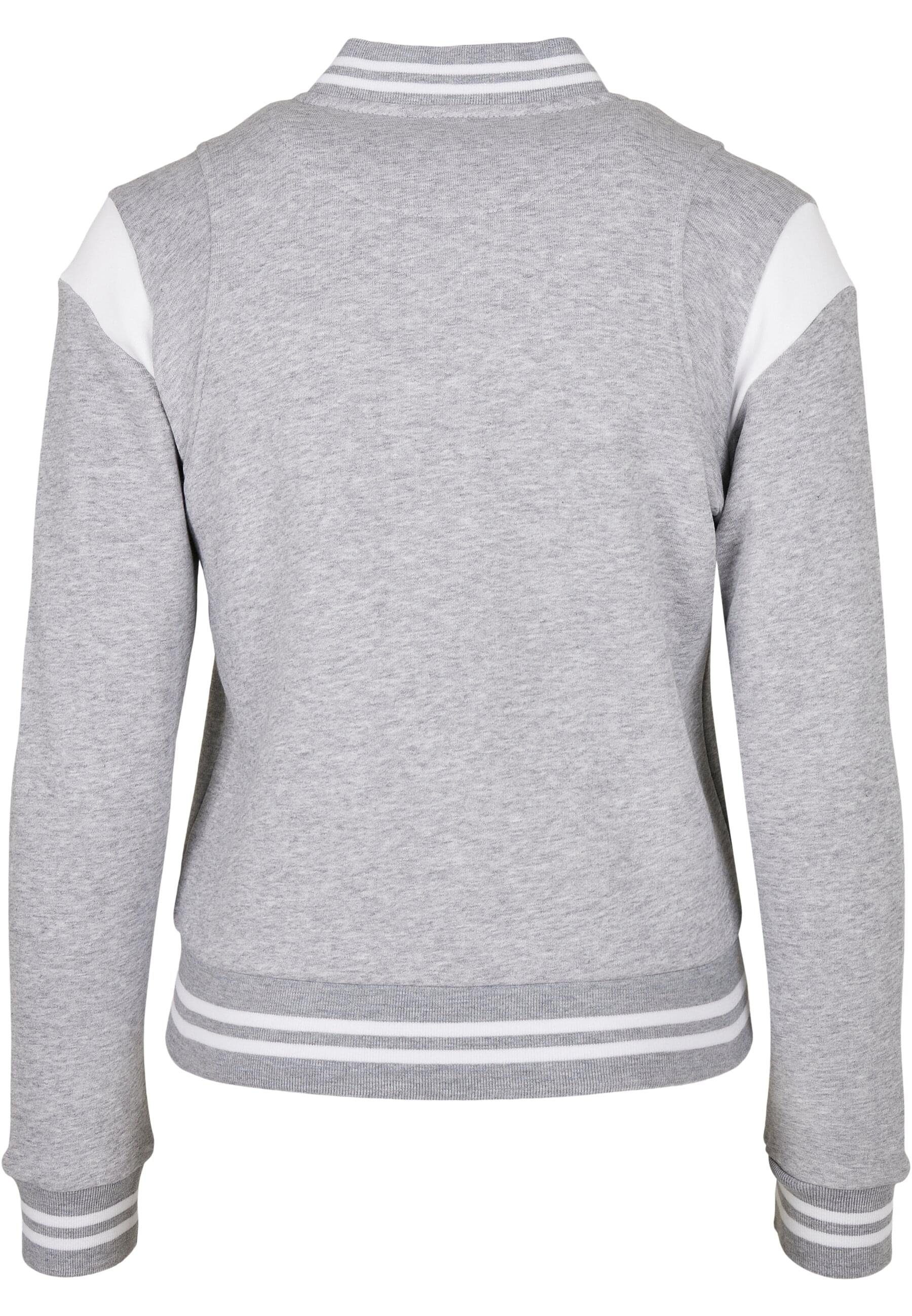 URBAN Inset CLASSICS (1-St) grey/white Ladies Collegejacke Damen Jacket College Sweat Organic