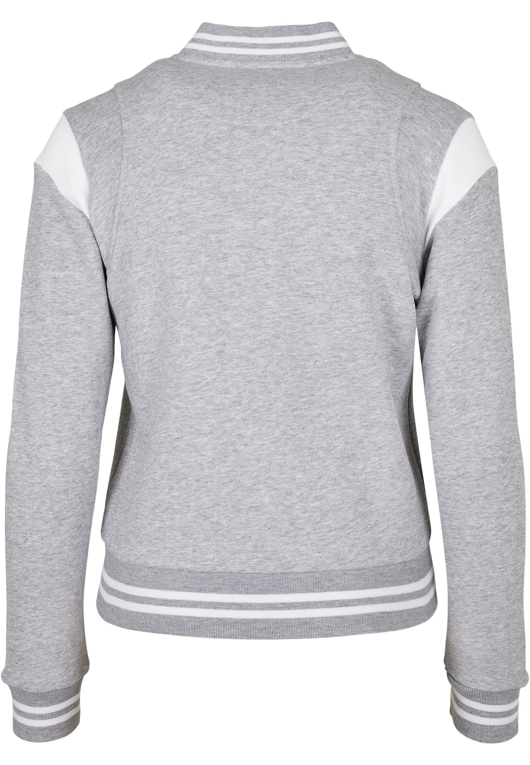 Inset Organic grey/white Jacket Ladies (1-St) Damen CLASSICS College Sweat Collegejacke URBAN