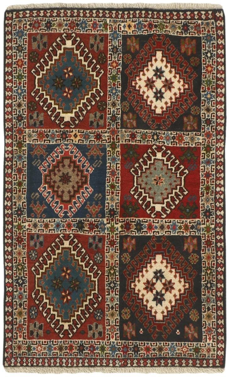 Orientteppich Yalameh 65x101 Handgeknüpfter rechteckig, Orientteppich Nain Höhe: Perserteppich, mm 12 / Trading
