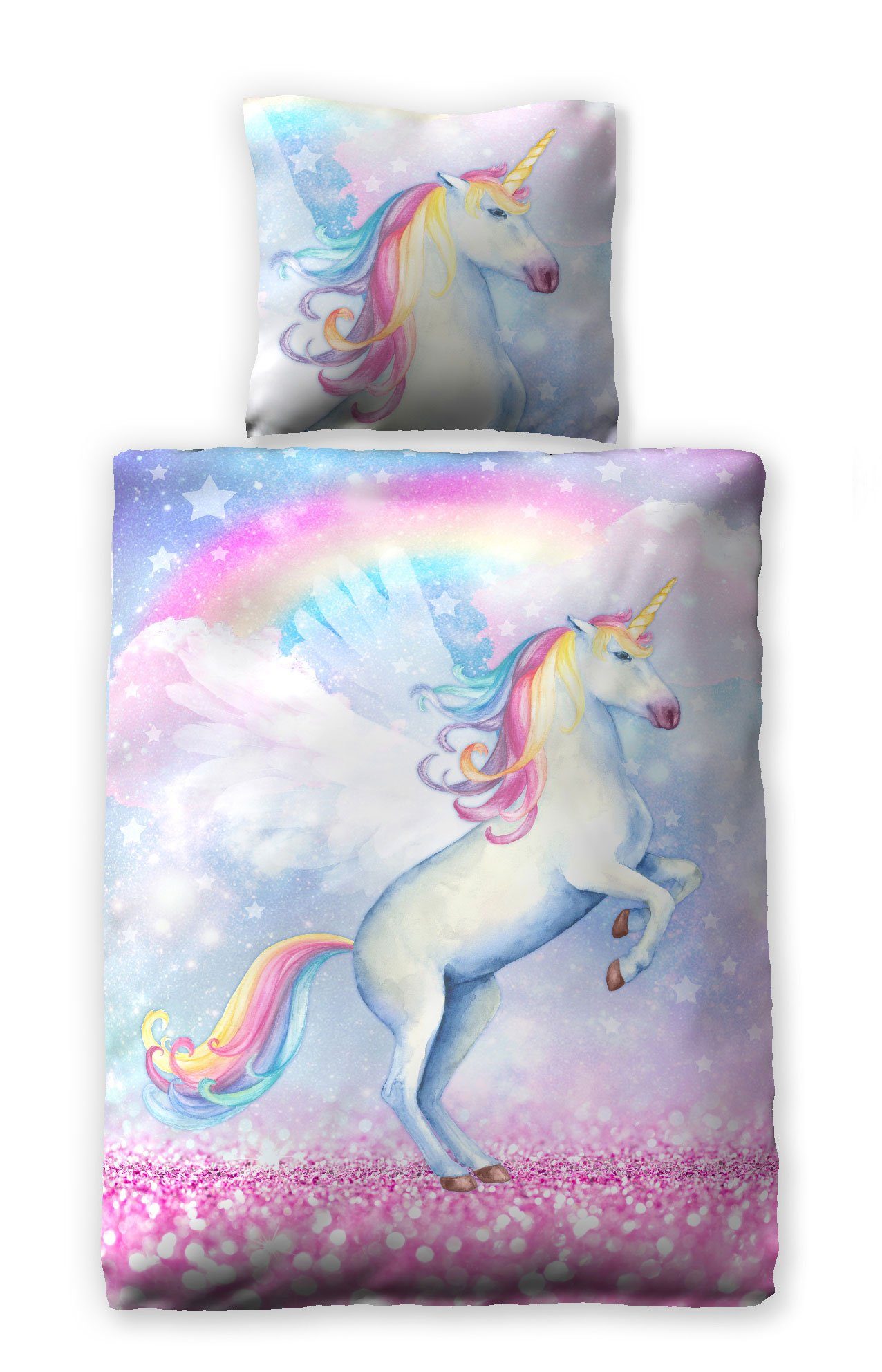 jilda-tex Bettwäsche, 2 teilig, im Einhorn-Design günstig online kaufen