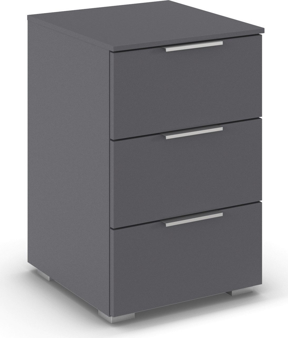 OTTO home Nachtkommode Nachttisch Nachtschrank Schubladen Sideboard Schubladenkommode ASTANA (Breite 40 cm / Höhe 61 cm), mit 3 geräumigen Schubladen, Kantengri – Bild 5 von 5