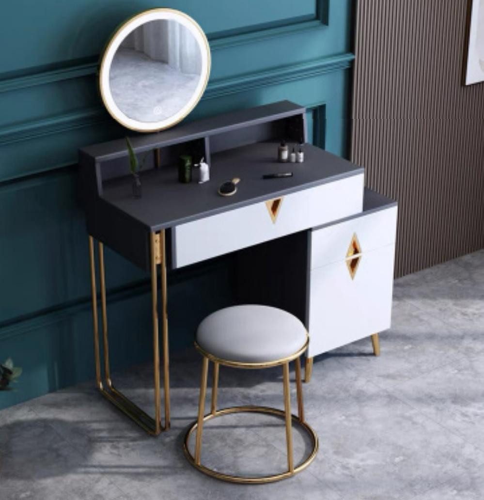 Schminktisch Modernen Tisch Schlafzimmer Hocker Spiegel Jugendstil Möbel