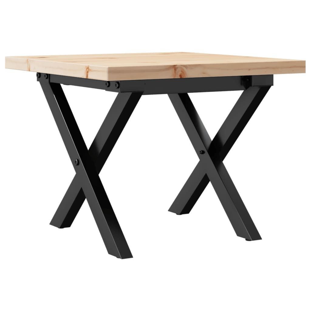 vidaXL Esstisch Couchtisch X-Gestell 40x40x35,5 Massivholz günstig online kaufen