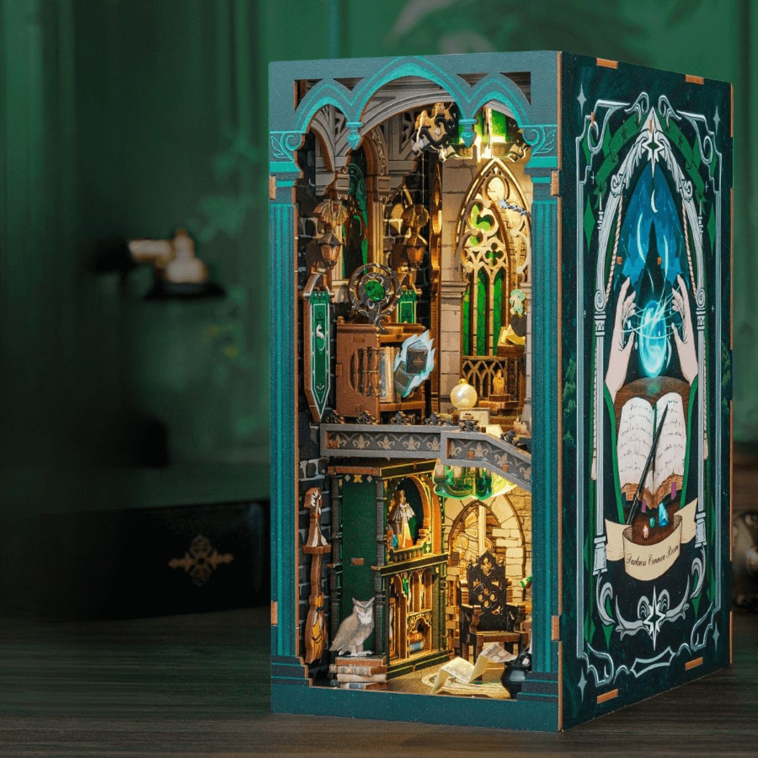 Cutebee 3D-Puzzle Cutebee Darkness Common Room Book Nook, 156 Puzzleteile