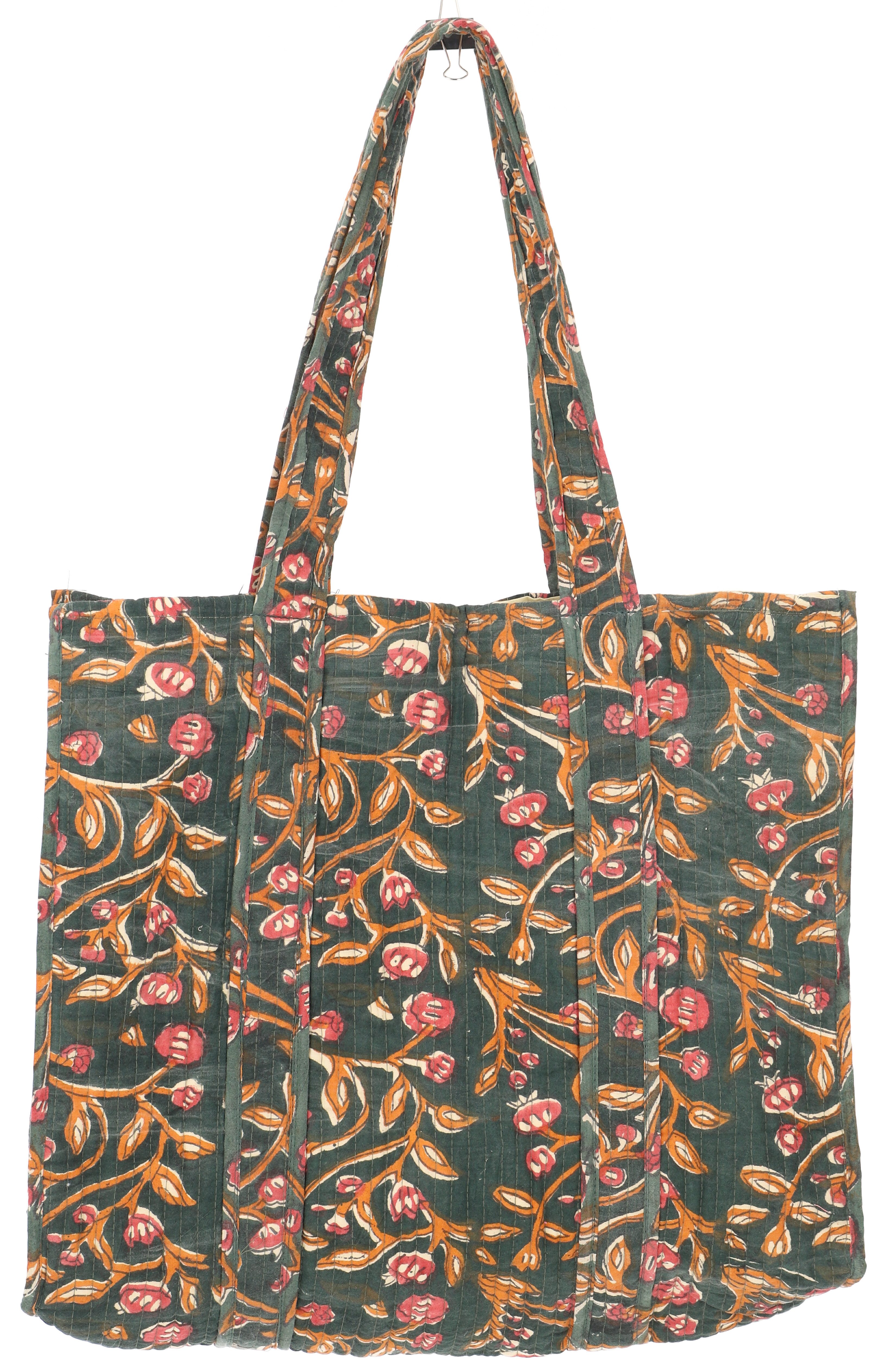 Schultertasche Boho Umhängetasche, gesteppte Blockdruck..